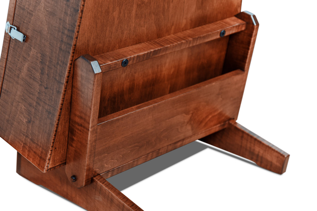 ClimaStand Triangle Humidor with Base - Flame maple with Acres Stain Acoustic Remedy Cases
