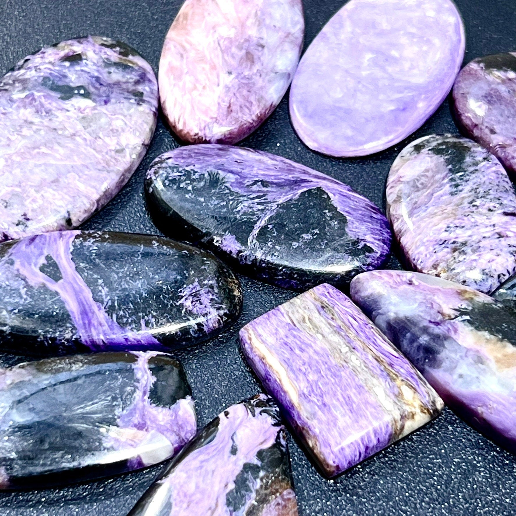 Purple Charoite Cabochons Amazing Crystals