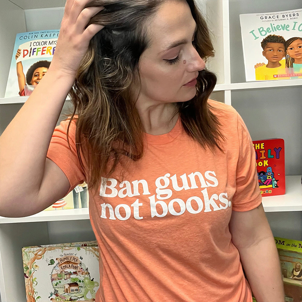 Ban Guns Not Books Classic Tee Kind Cotton