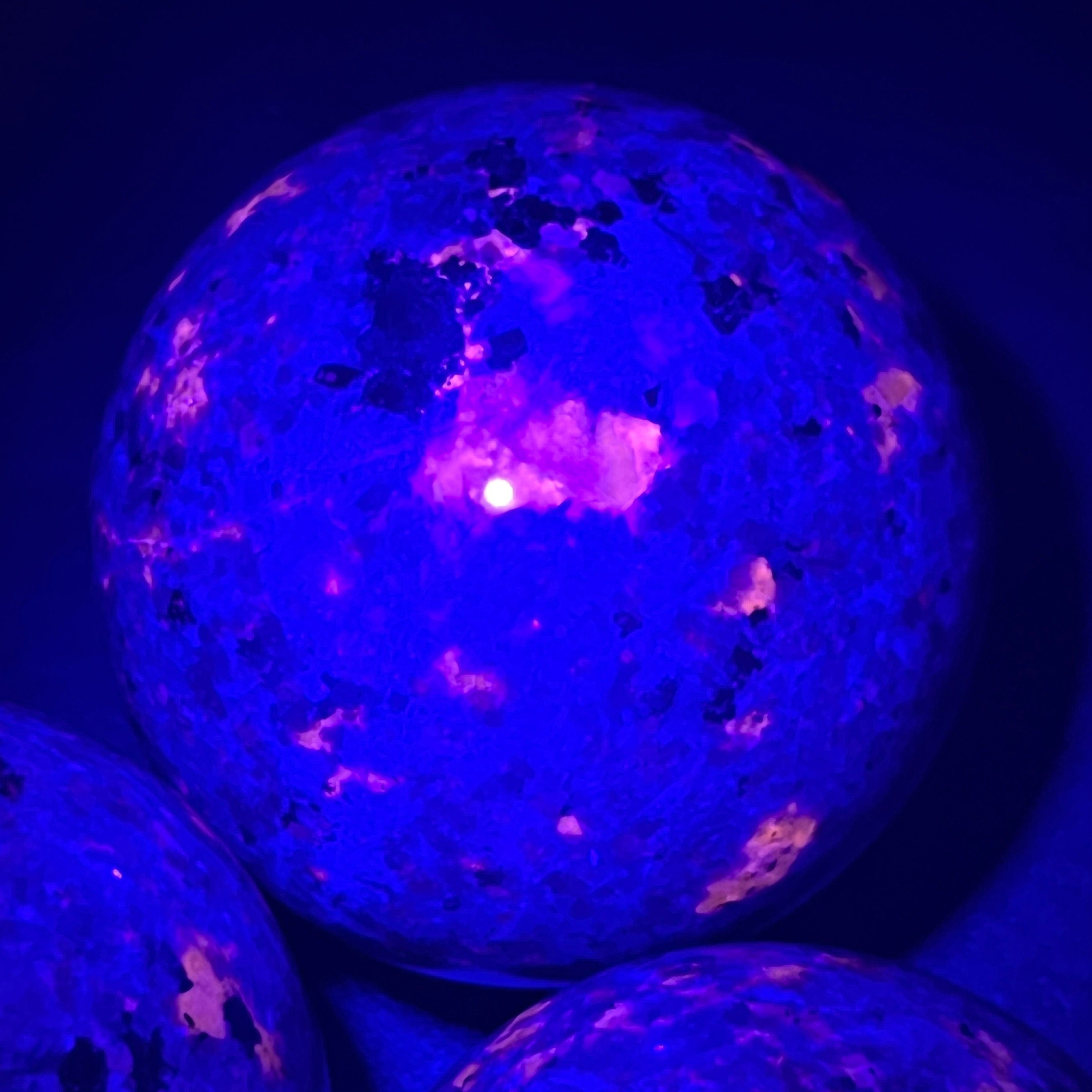 Large Syenite Polished Spheres (UV Reactive) Wholesale Carvings Amazing Crystals