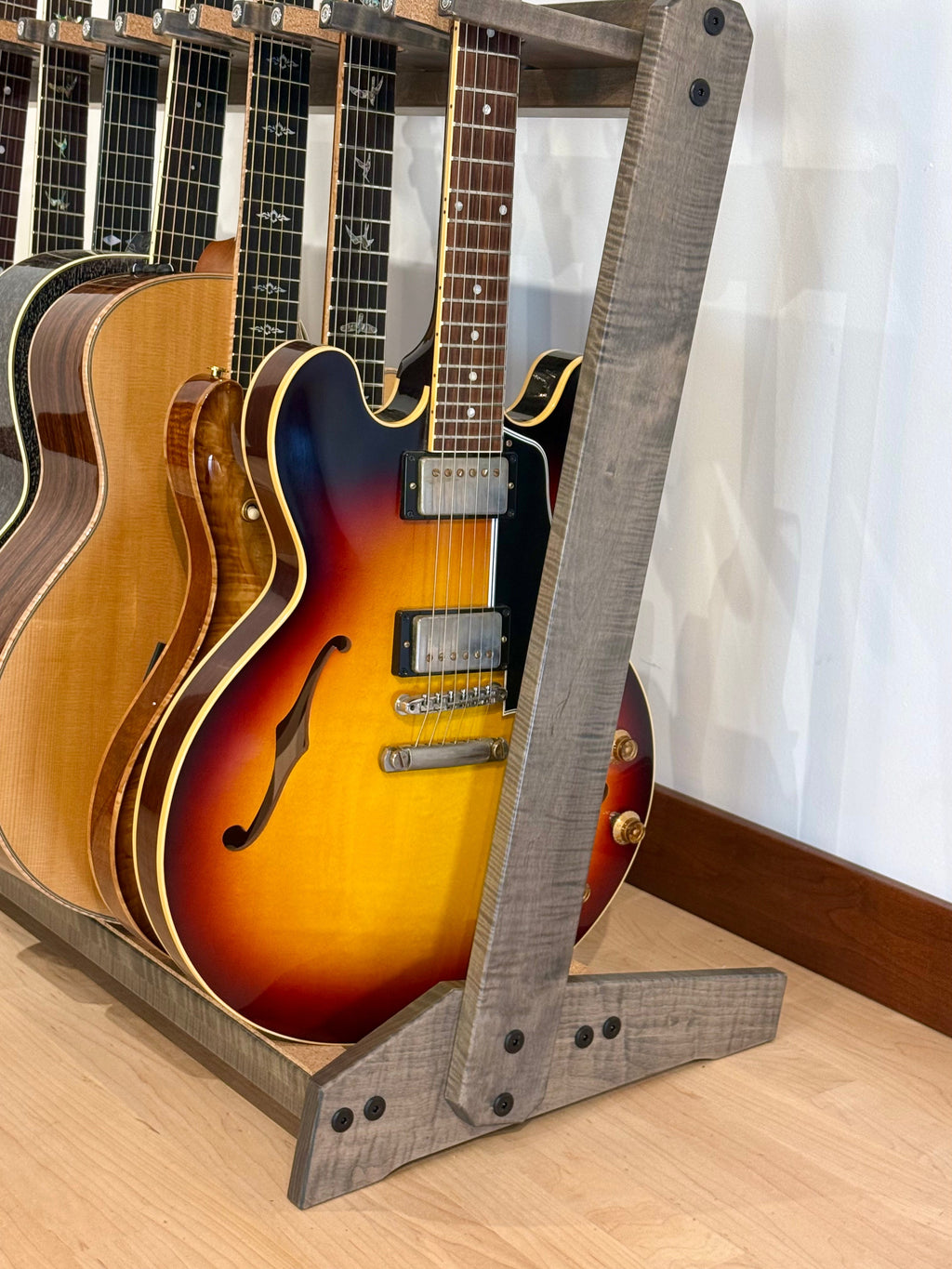 Traditional StringRack - Flamed Maple - Antique Slate Acoustic Remedy Cases