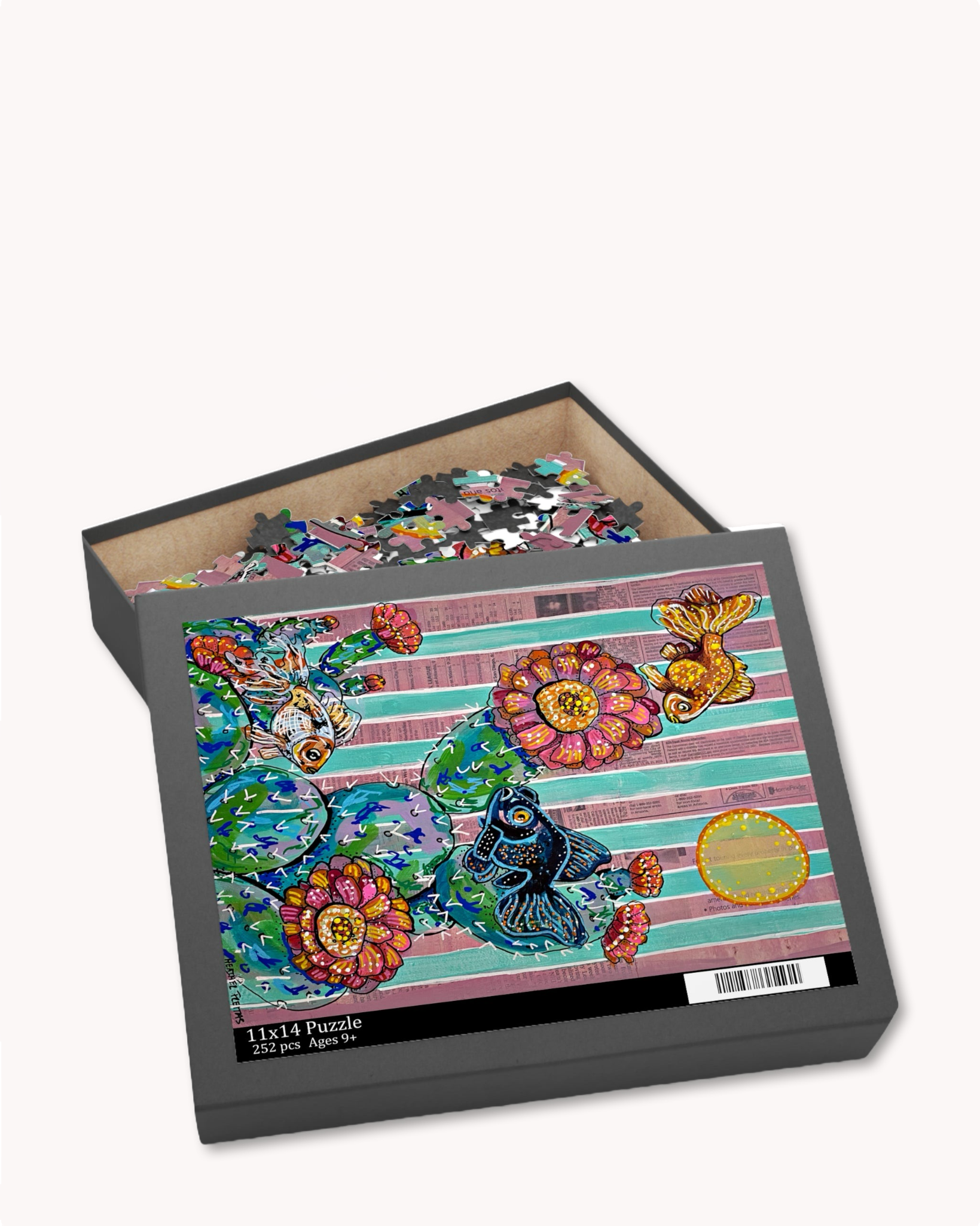 Cactus Goldfish Puzzle ( 120 - 500 Piece ) Heather Freitas