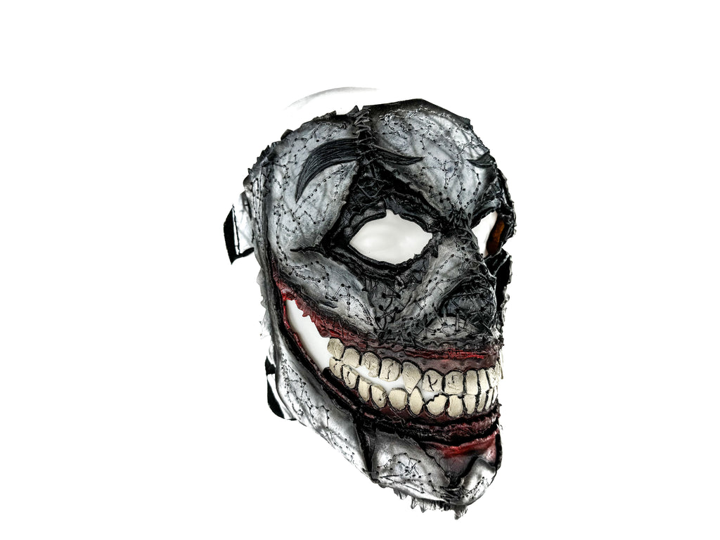 Genuine Leather Mask - GigaMyme Clown - Handmade Mime Full Face Cover for Halloween, Performance or Cosplay Costume Rockwell Masks