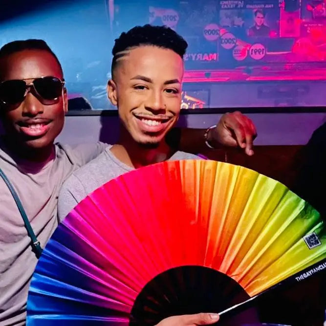 Rainbow Rave Fan (UV) The Gay Fan Club