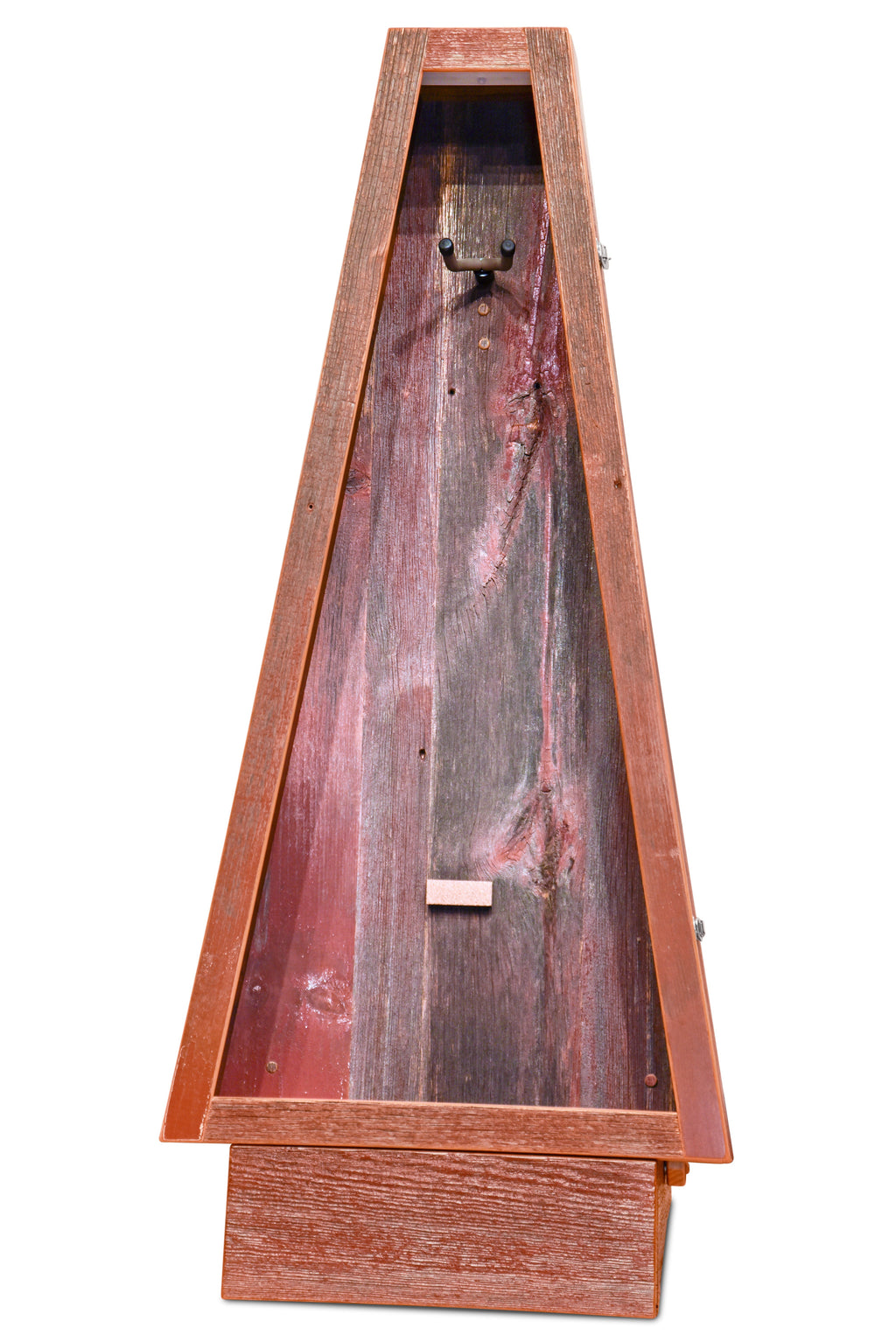ClimaStand Triangle Humidor with Base - Reclaimed Barnwood (Red) Acoustic Remedy Cases