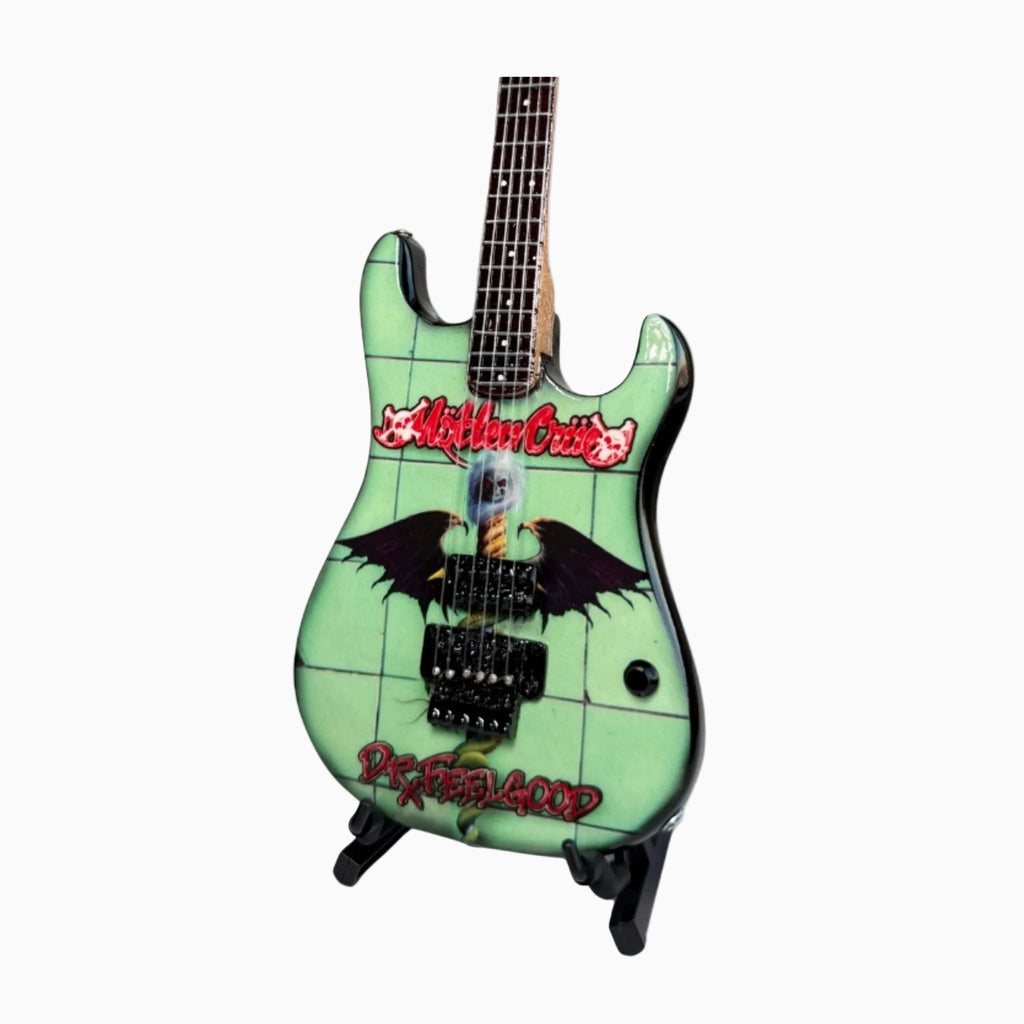 The Complete Mötley Crüe Album Cover Collectible Miniature Guitar Set – All 4 Official Mini Guitar Designs The Mini Axe
