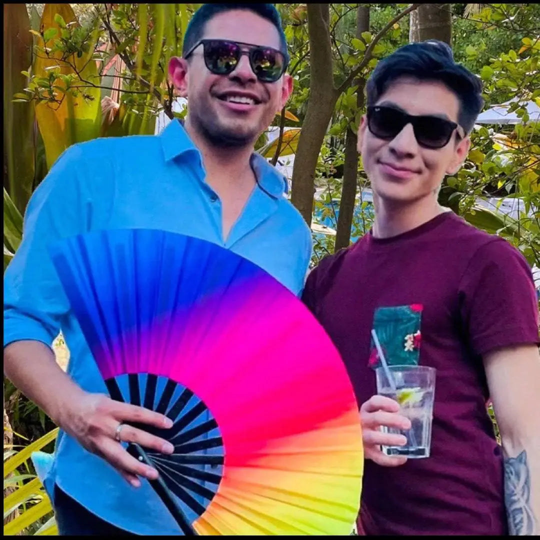 Rainbow Rave Fan (UV) The Gay Fan Club