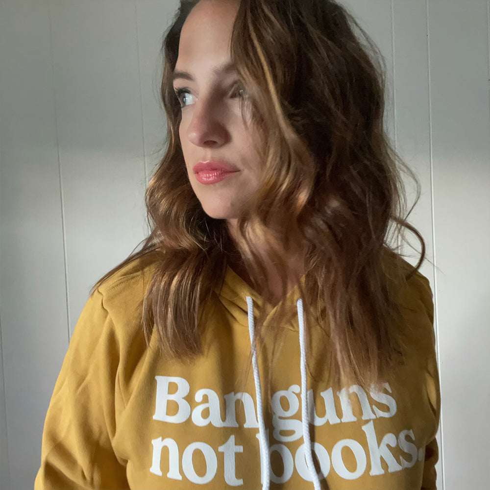 Ban Guns Not Books Pullover Fleece Kind Cotton