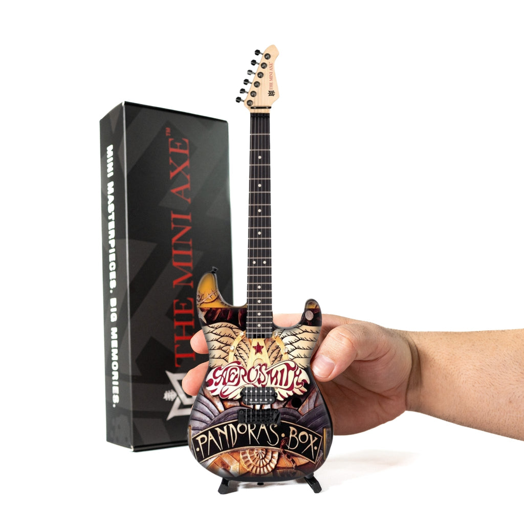 Aerosmith "Pandora's Box" Collectible Miniature Guitar The Mini Axe