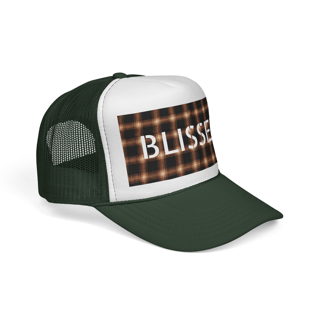 Blissed Plaid Trucker Cap The Vibez Shop
