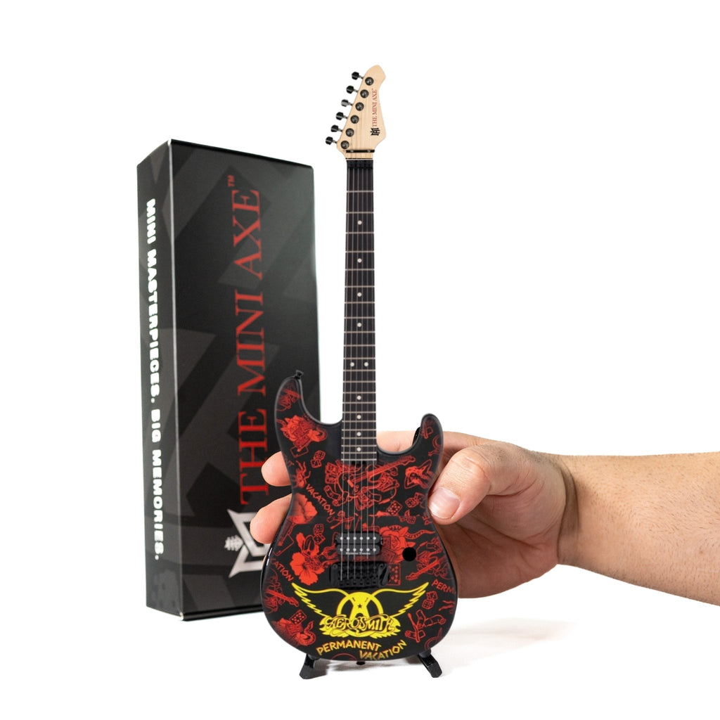 Aerosmith "Permanent Vacation" Collectible Miniature Guitar The Mini Axe