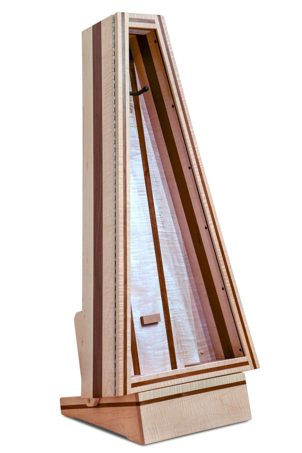 ClimaStand Triangle Humidor with Base - Flamed Maple with Walnut Acoustic Remedy Cases