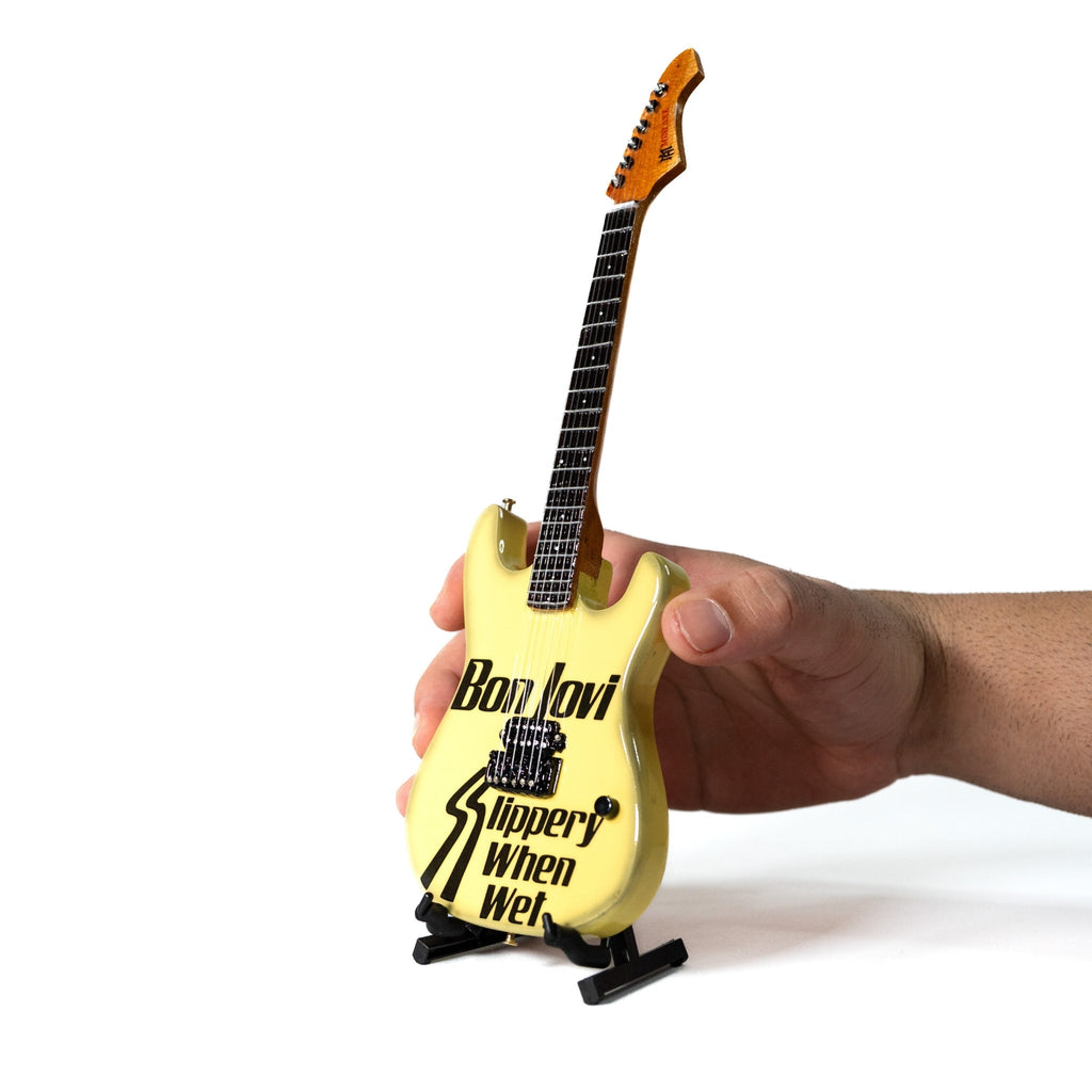 Bon Jovi Slippery When Wet Collectible Miniature Guitar The Mini Axe