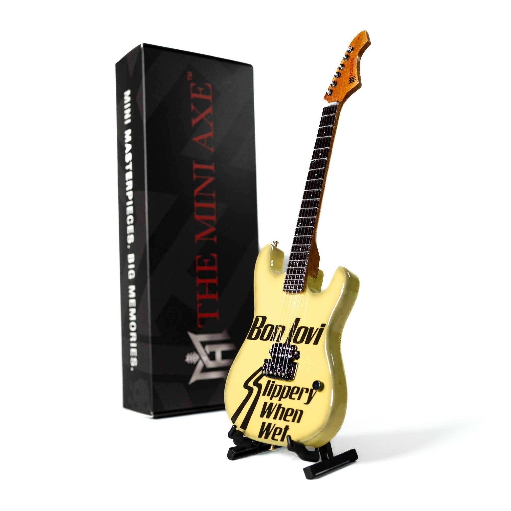 Bon Jovi Slippery When Wet Collectible Miniature Guitar The Mini Axe