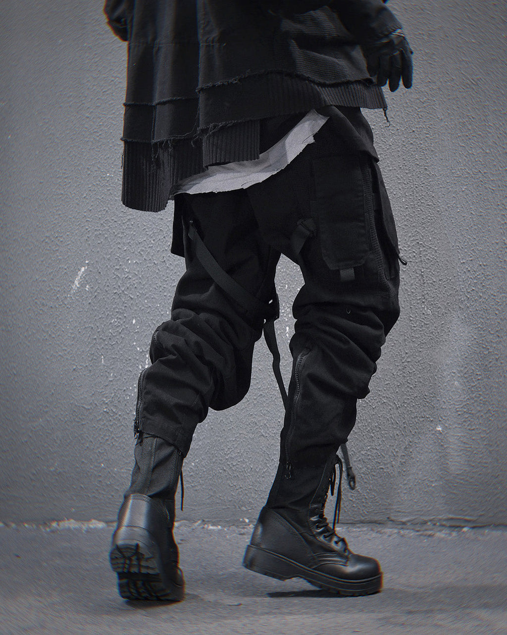HiP46 Black NX Cargo Pants Niepce