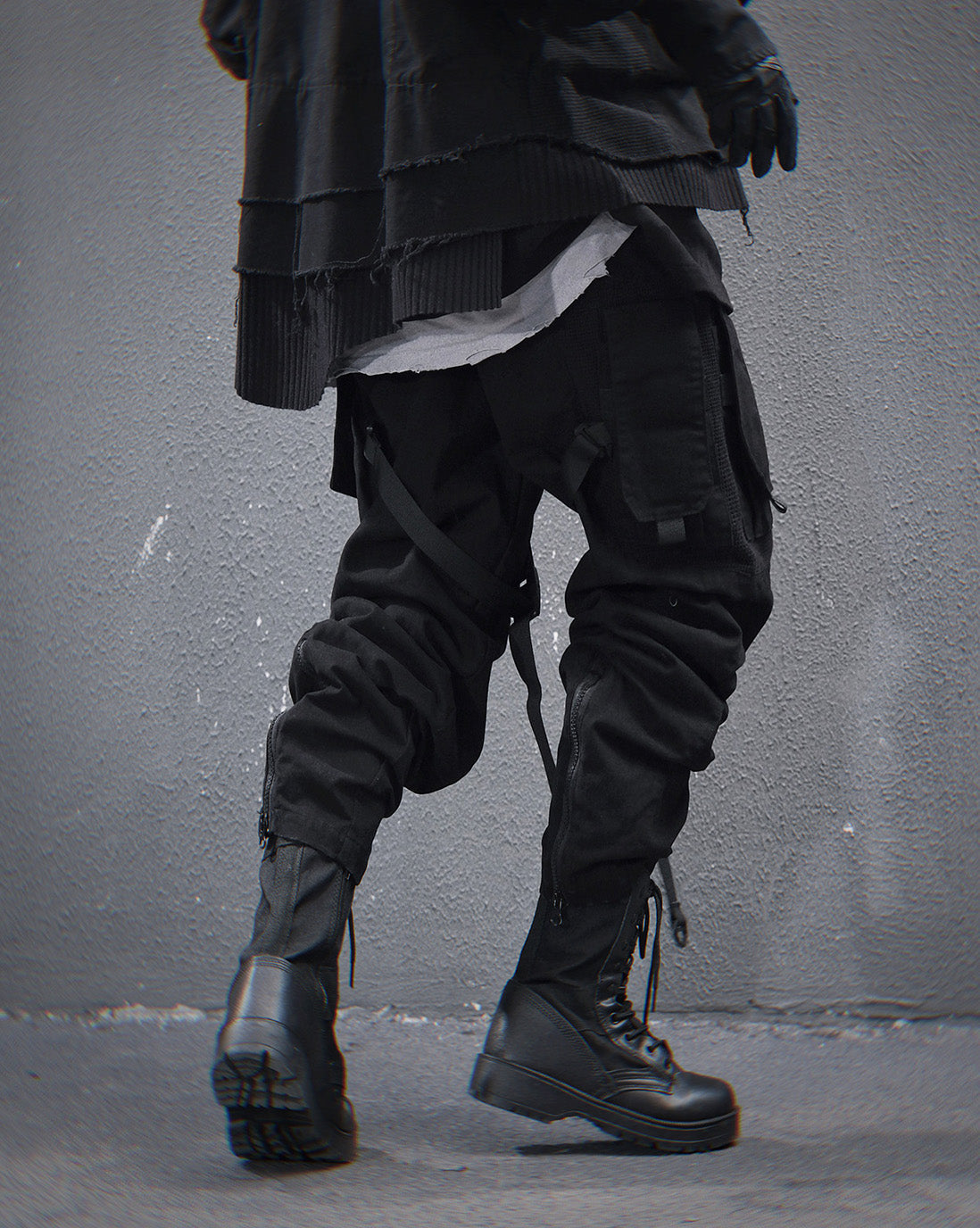 HiP46 Black NX Cargo Pants Niepce