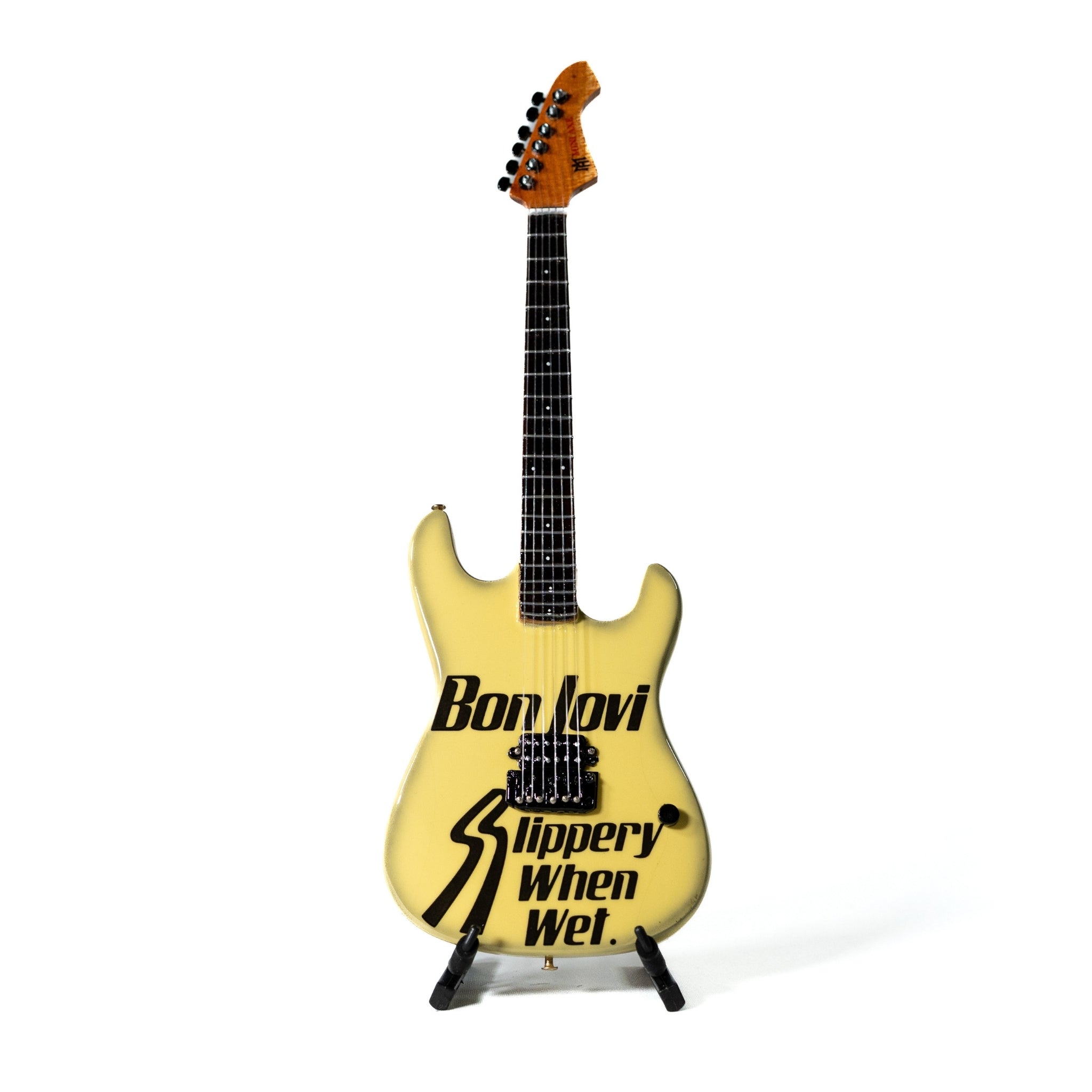 Bon Jovi Slippery When Wet Collectible Miniature Guitar The Mini Axe