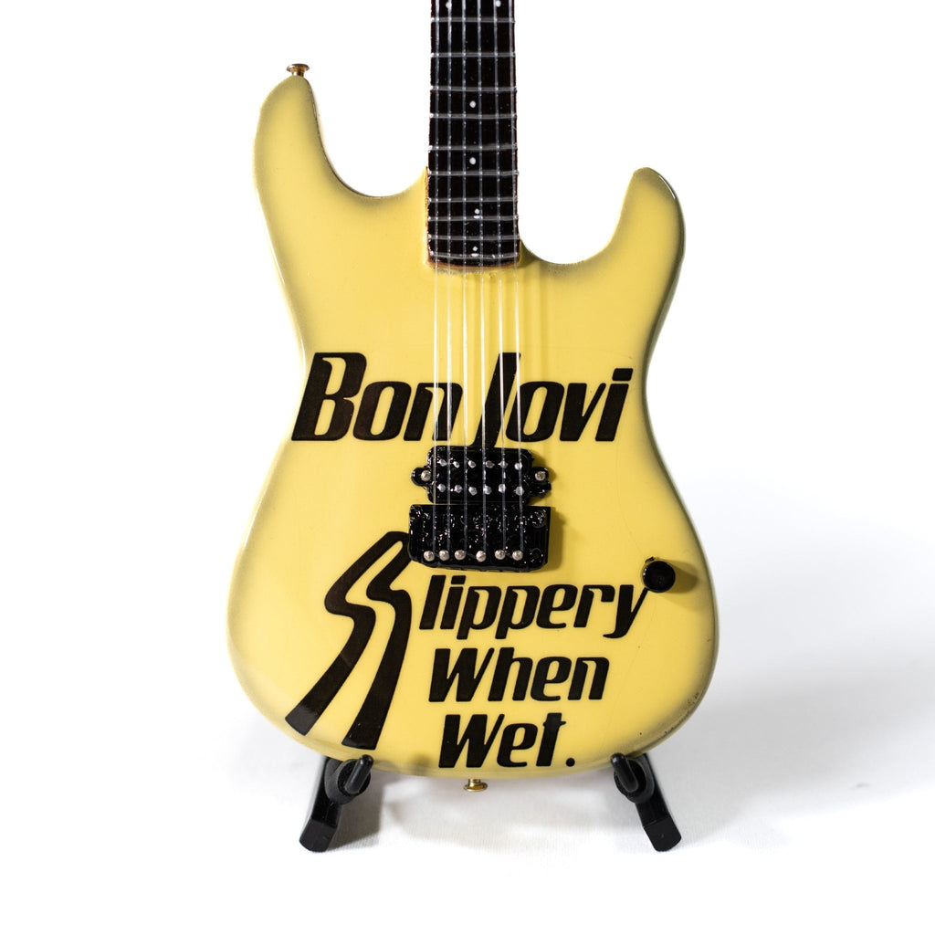 Bon Jovi Slippery When Wet Collectible Miniature Guitar The Mini Axe