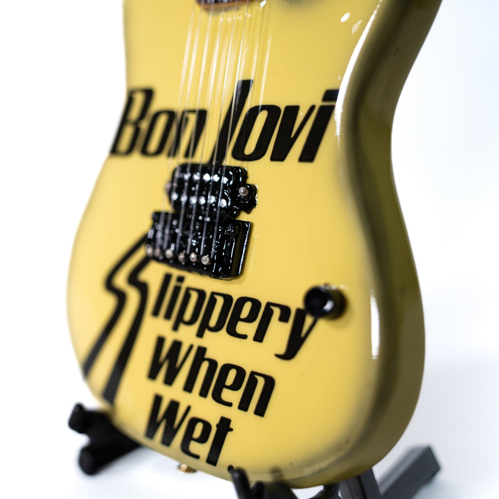 Bon Jovi Slippery When Wet Collectible Miniature Guitar The Mini Axe
