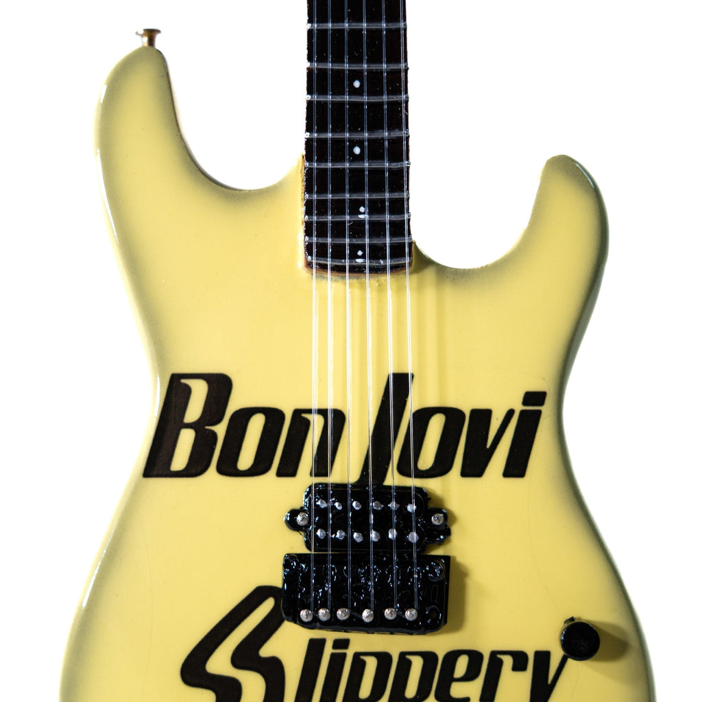 Bon Jovi Slippery When Wet Collectible Miniature Guitar The Mini Axe
