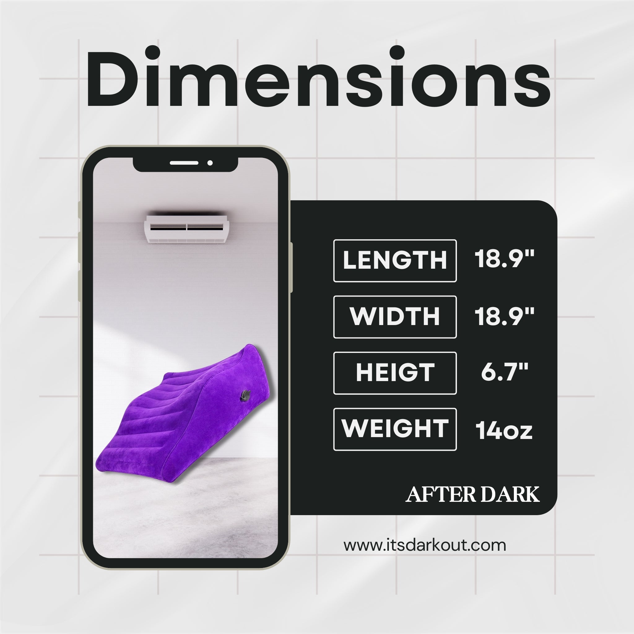 CurveLuxe Inflatable Sex Positions Pillow After Dark USA