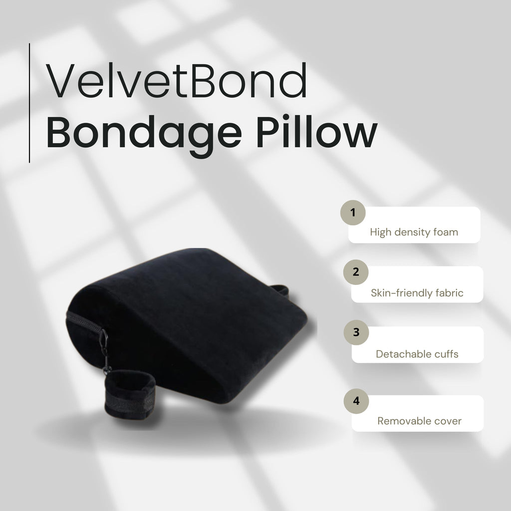 VelvetBond Position Pillow with Cuffs After Dark USA