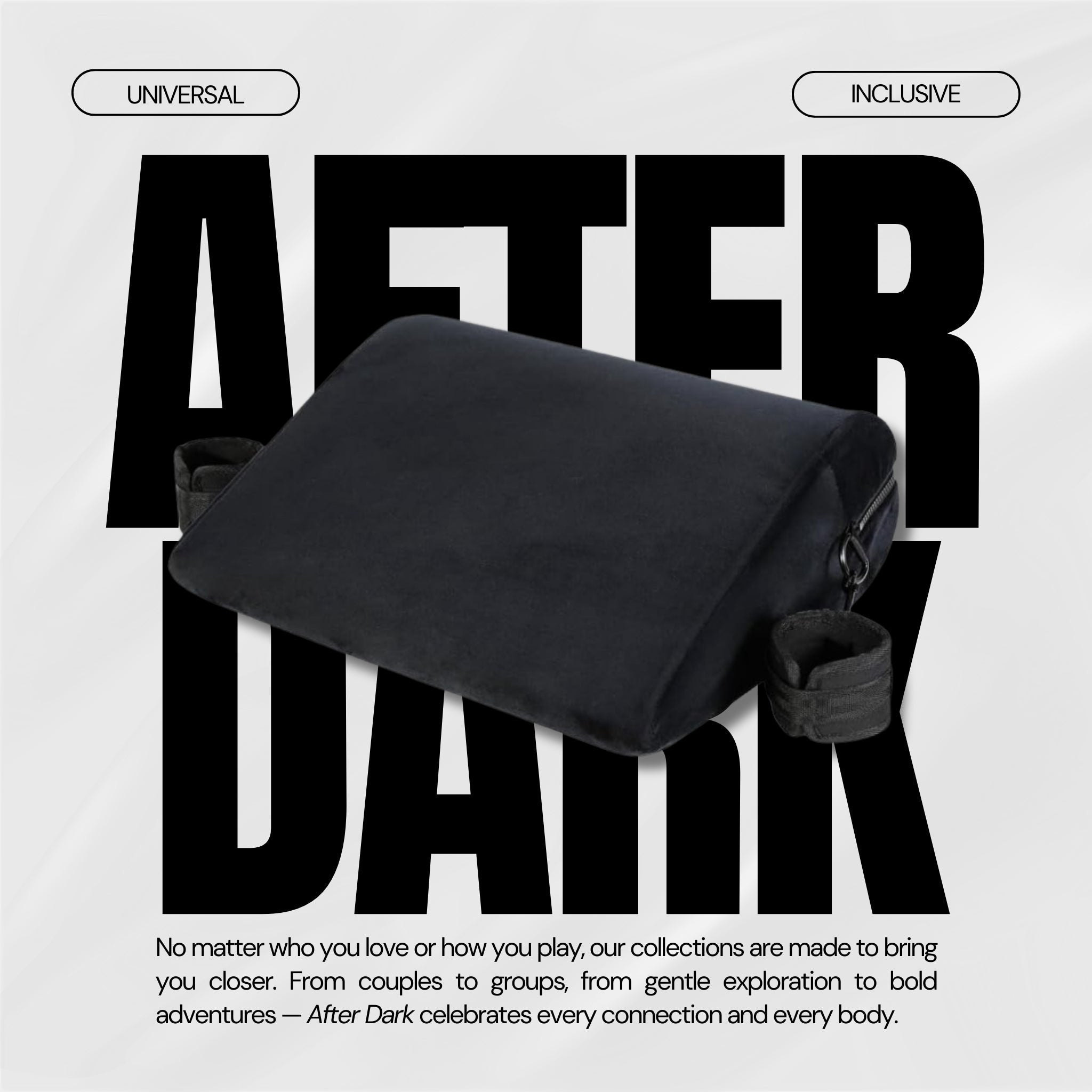 VelvetBond Position Pillow with Cuffs After Dark USA