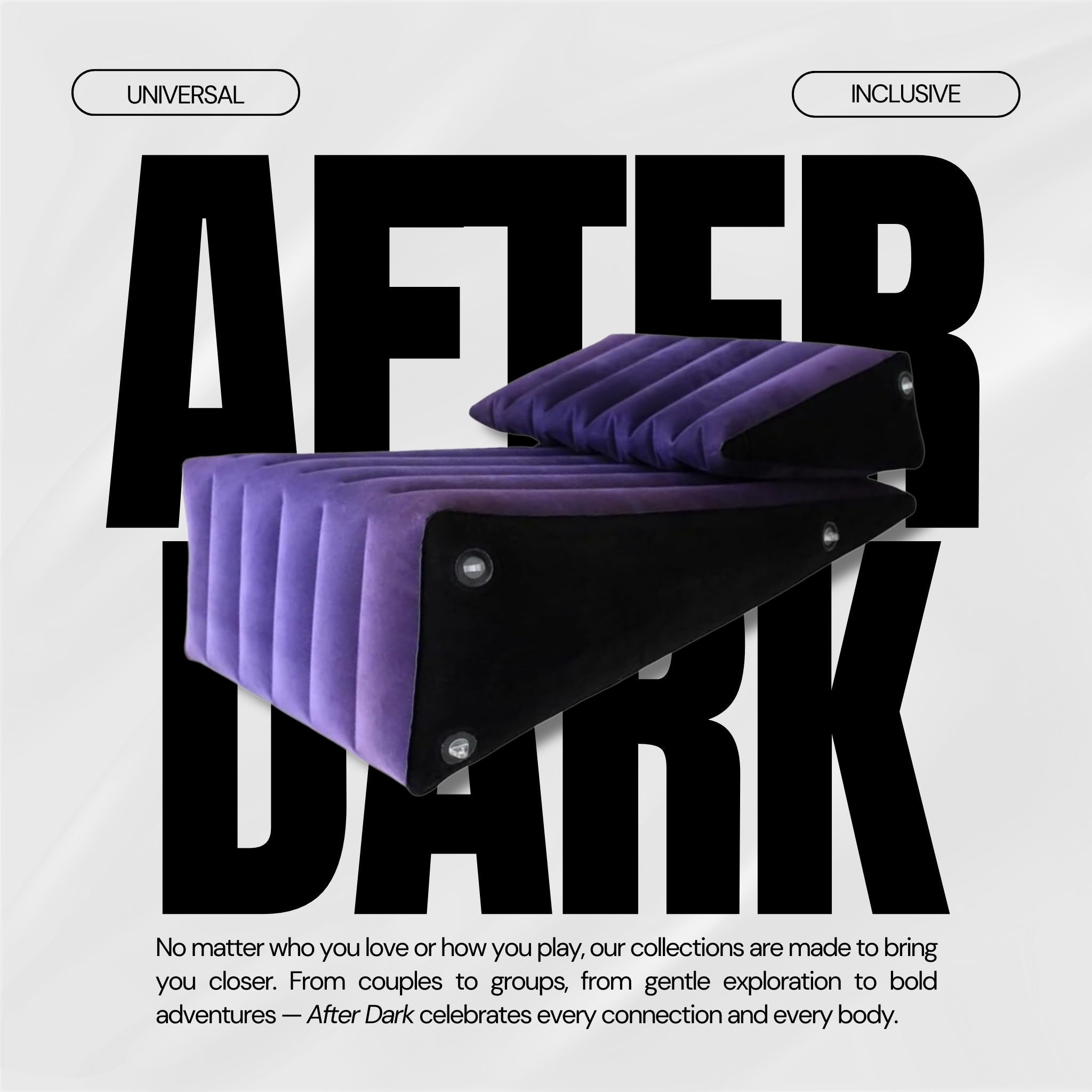 NightRise Duo Inflatable Sex Sofa with Handcuffs (2-Piece Set) After Dark USA