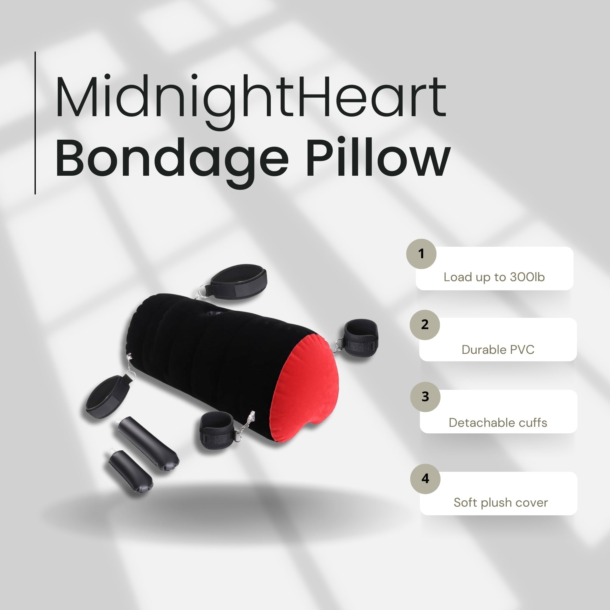 MidnightHeart Inflatable Sex Pillow Dildo Mount After Dark USA
