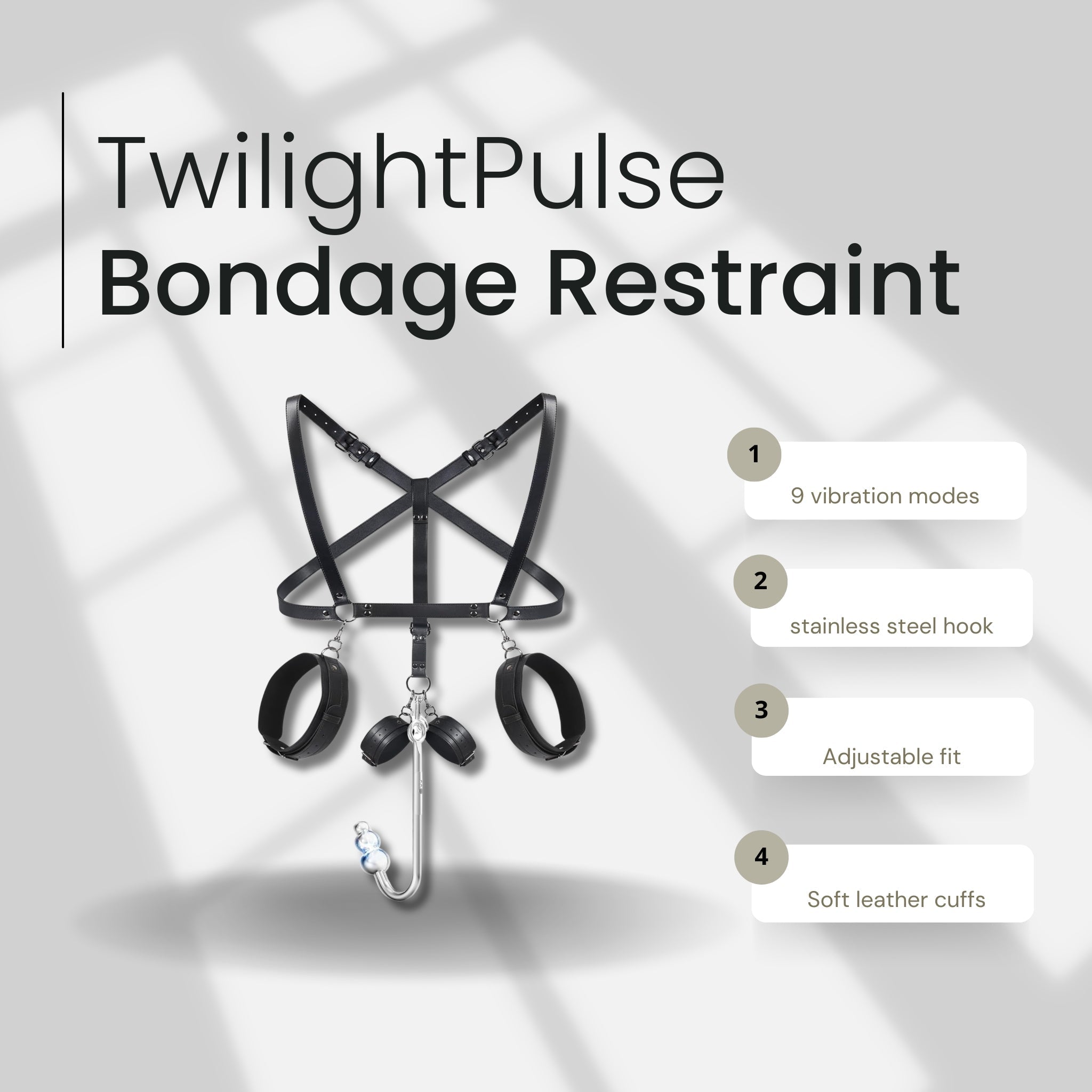 TwilightPulse Bondage Restraints Hook Set After Dark USA