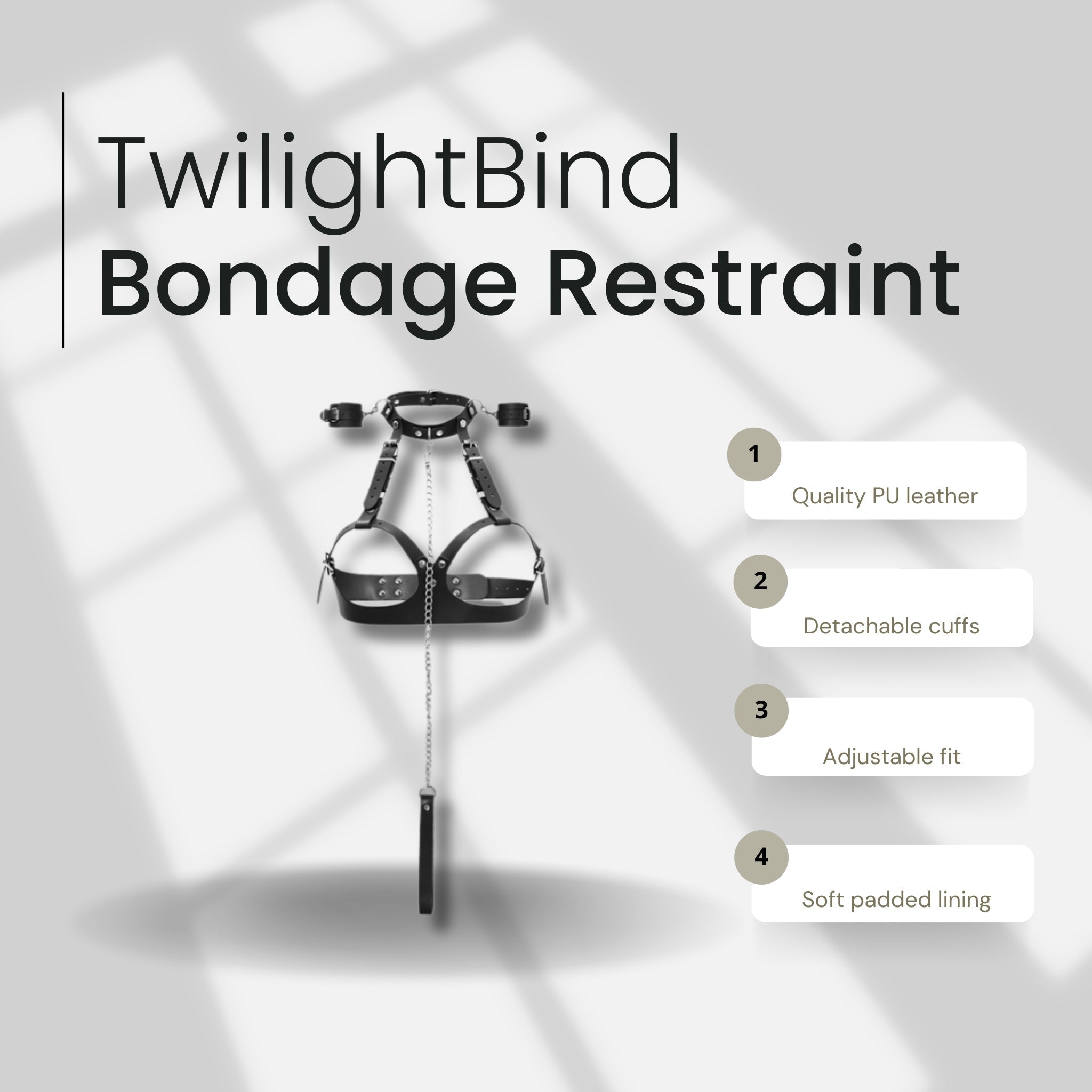 TwilightBind Breast Harness BDSM Restraint Set After Dark USA