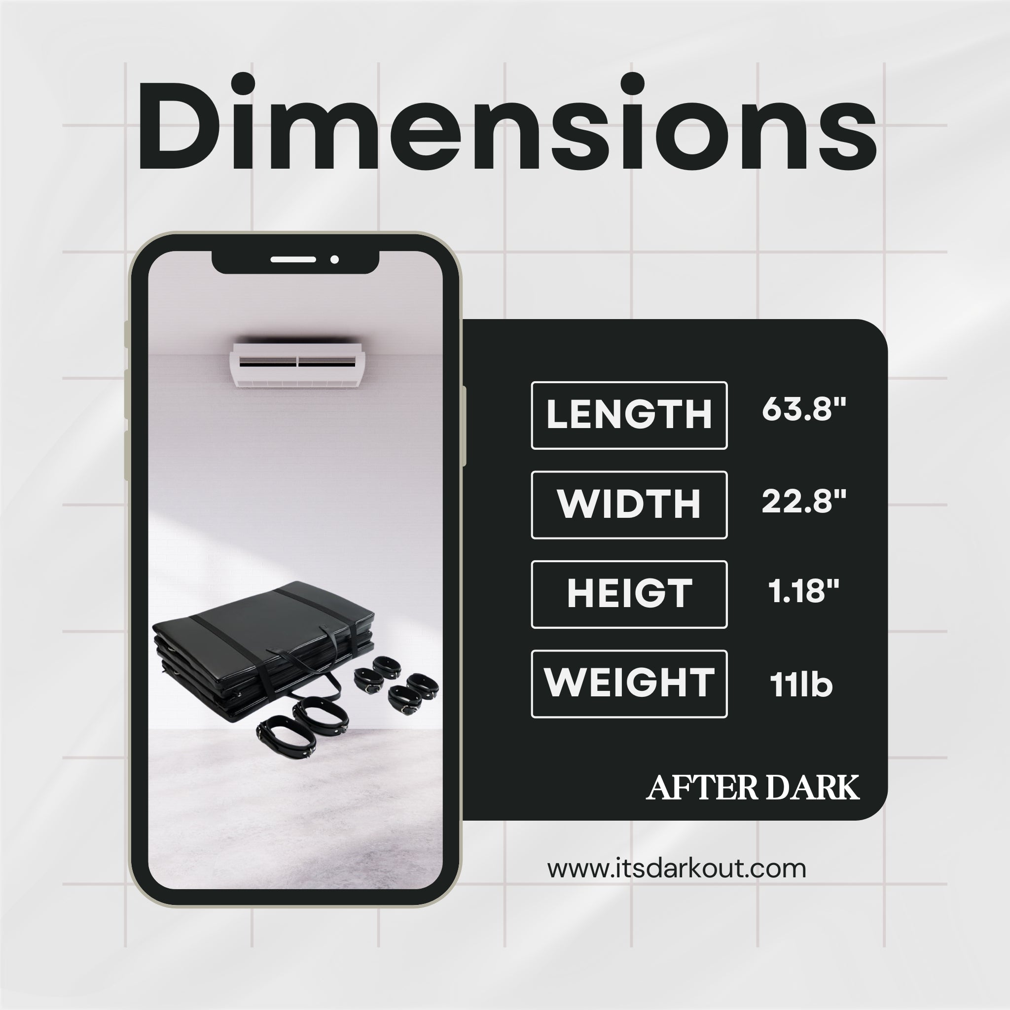 DarkHaven Premium Fetish BDSM Restraints Mat After Dark USA