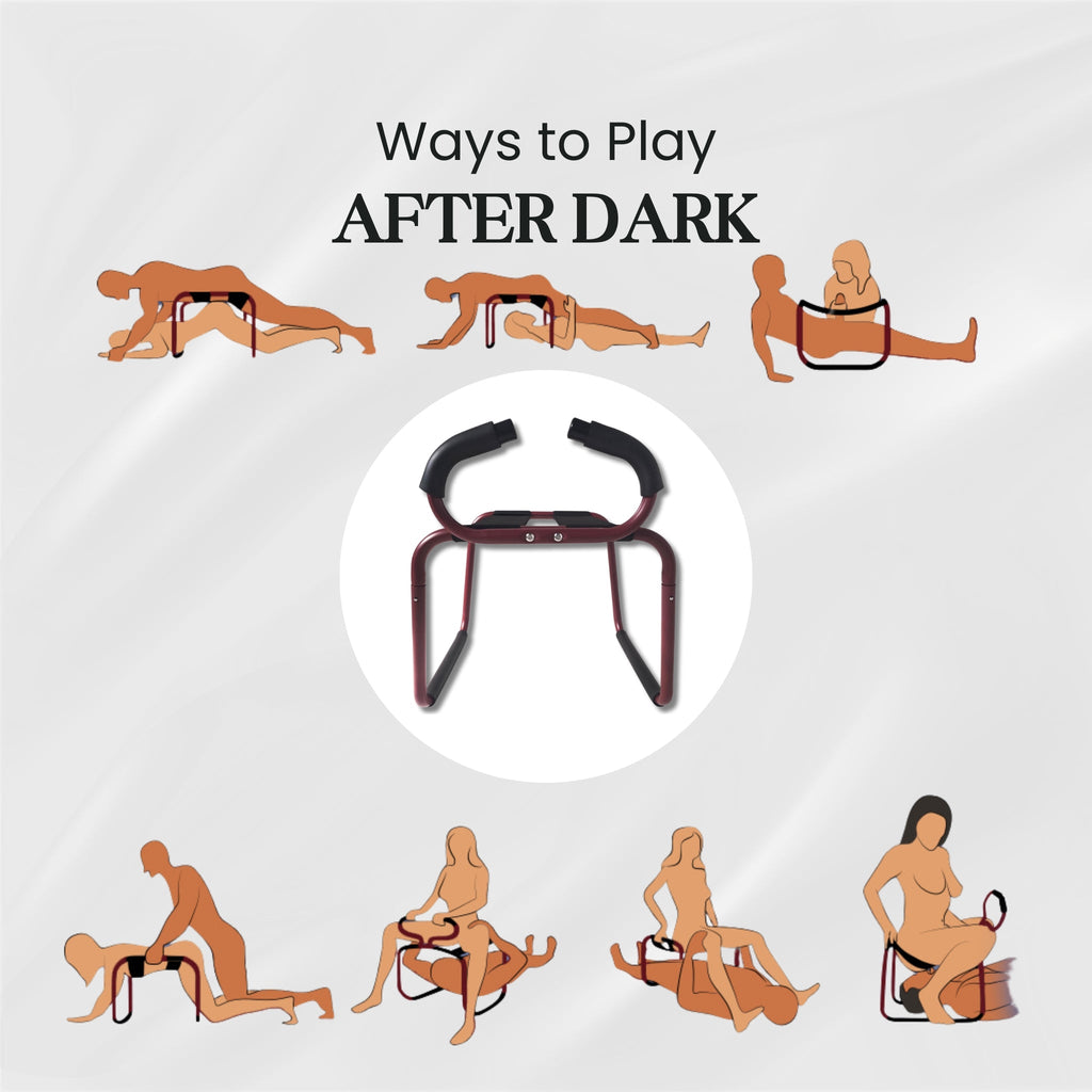 ScarletMotion Large Sex Position Enhancer Chair with Handrail After Dark USA