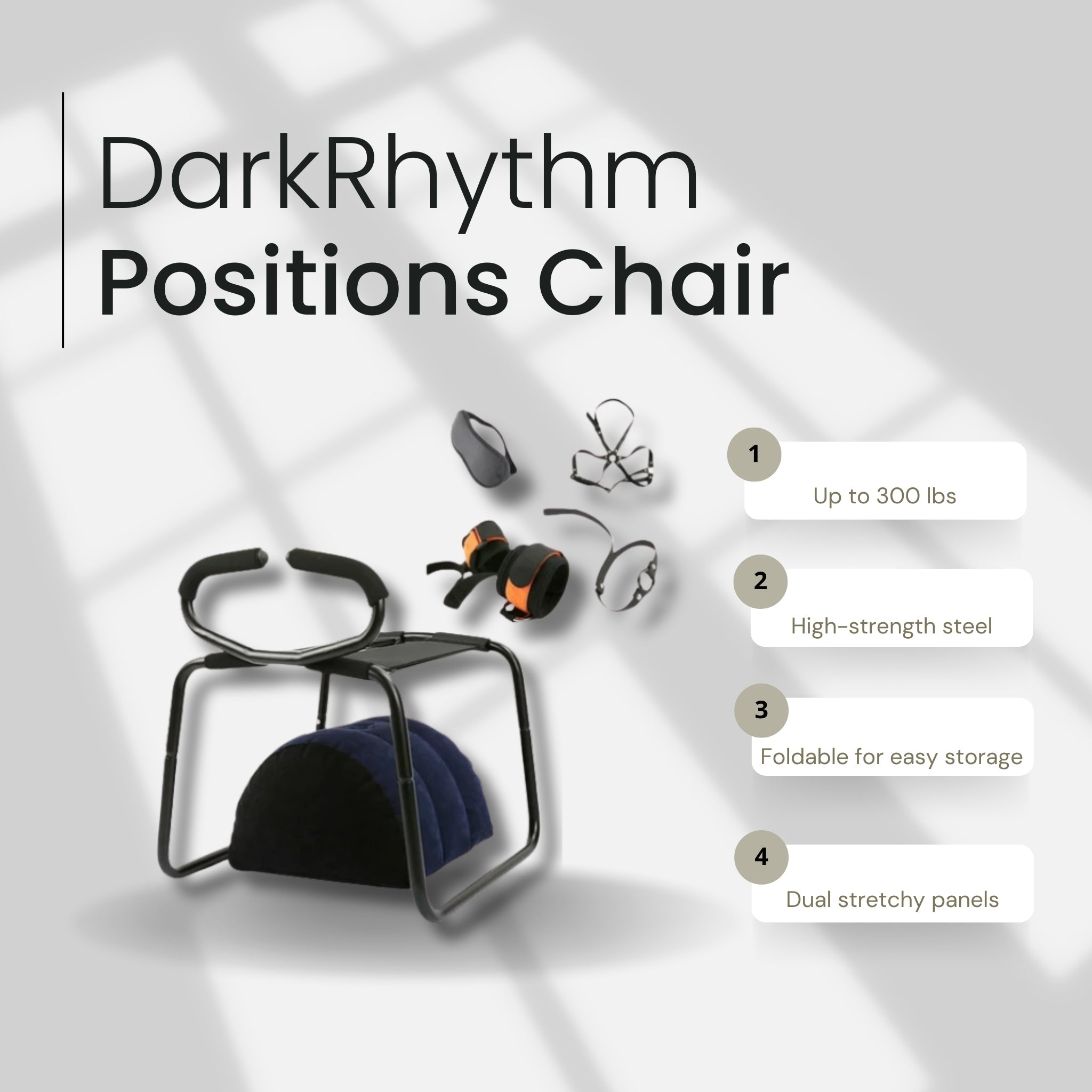 DarkRhythm Bouncing Sex Position Enhancer Chair SM Kit After Dark USA