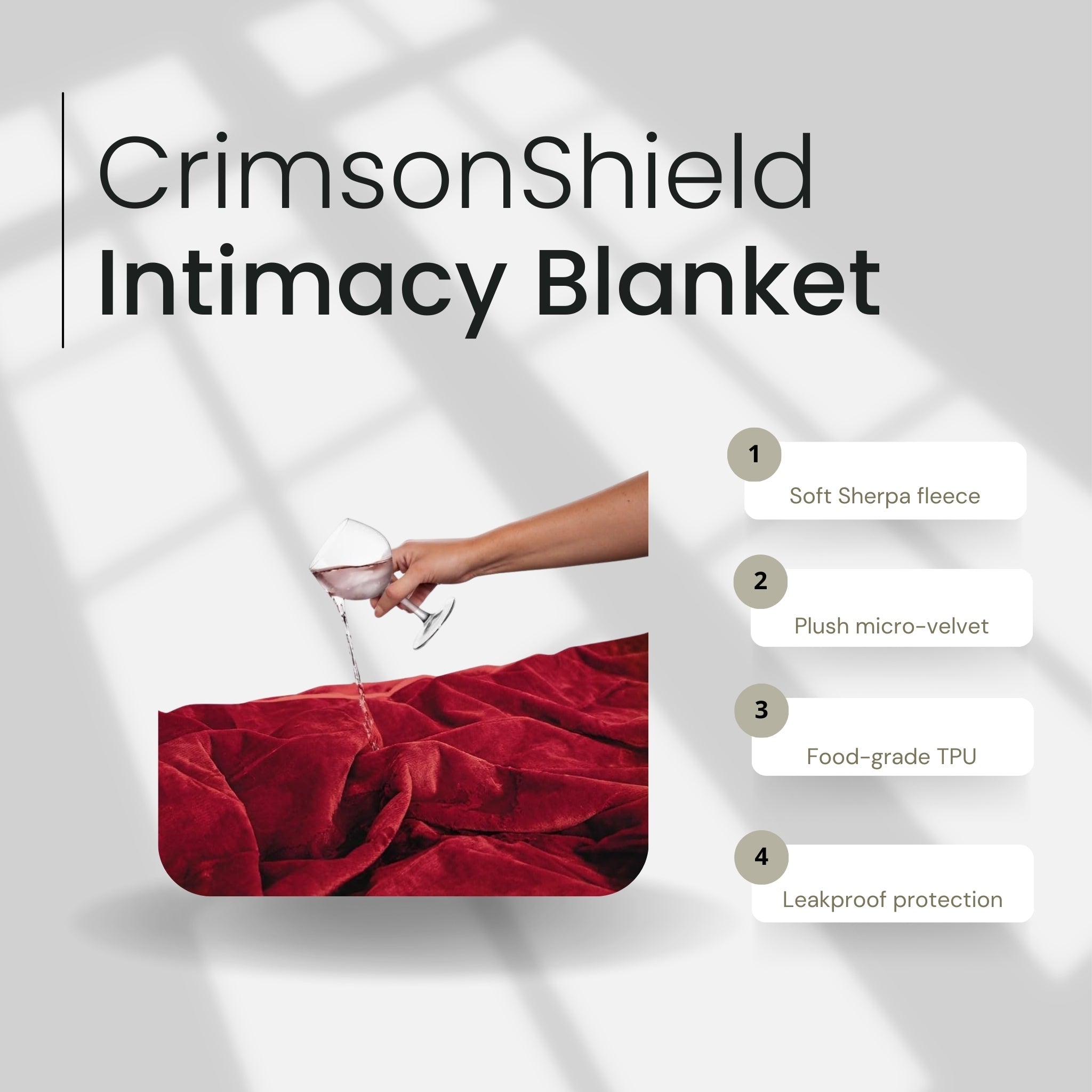 CrimsonShield Waterproof Intimacy Blanket After Dark USA