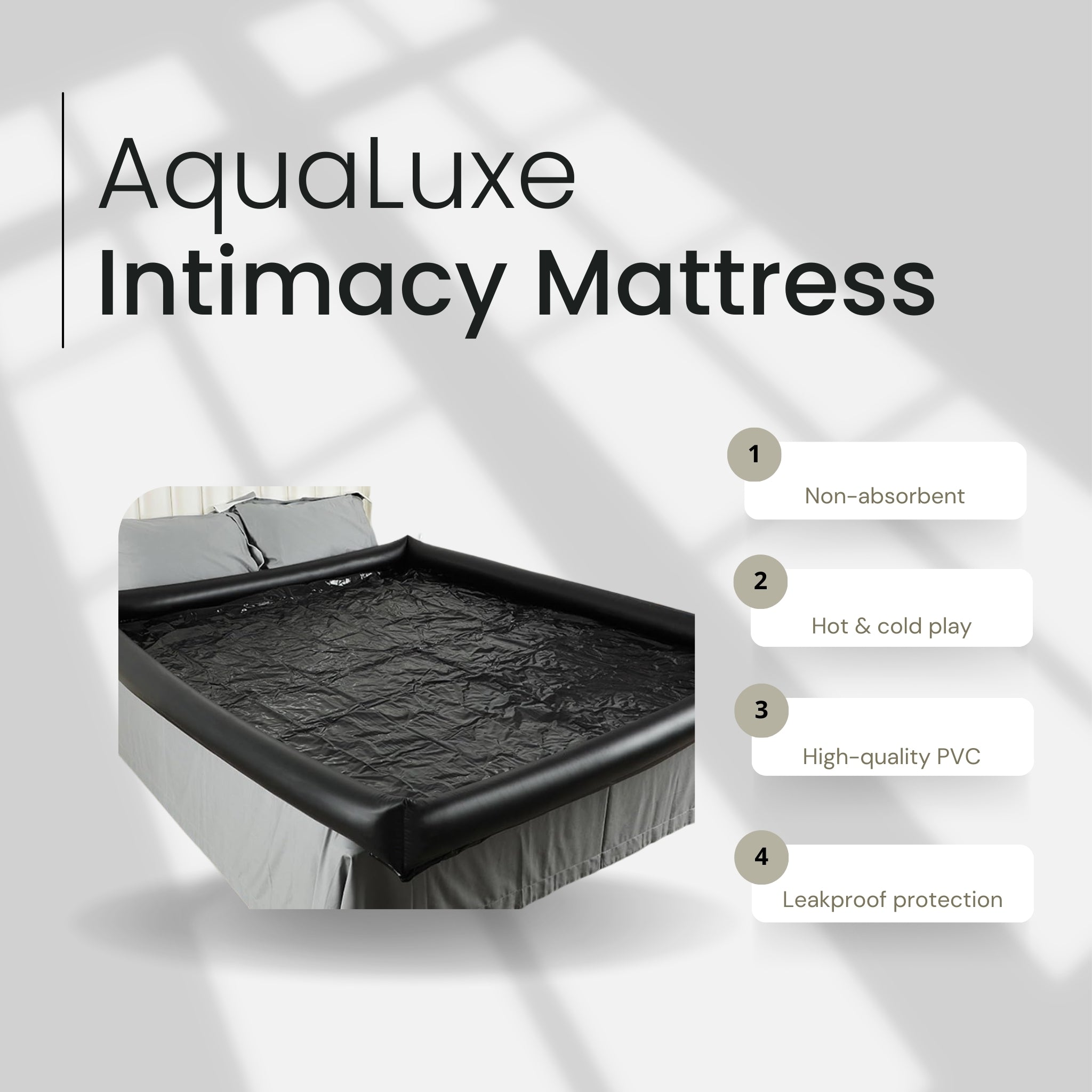 AquaLuxe Inflatable Waterproof Sex Massage Mattress After Dark USA