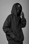 HiH38 Black Layered Hoodie Niepce