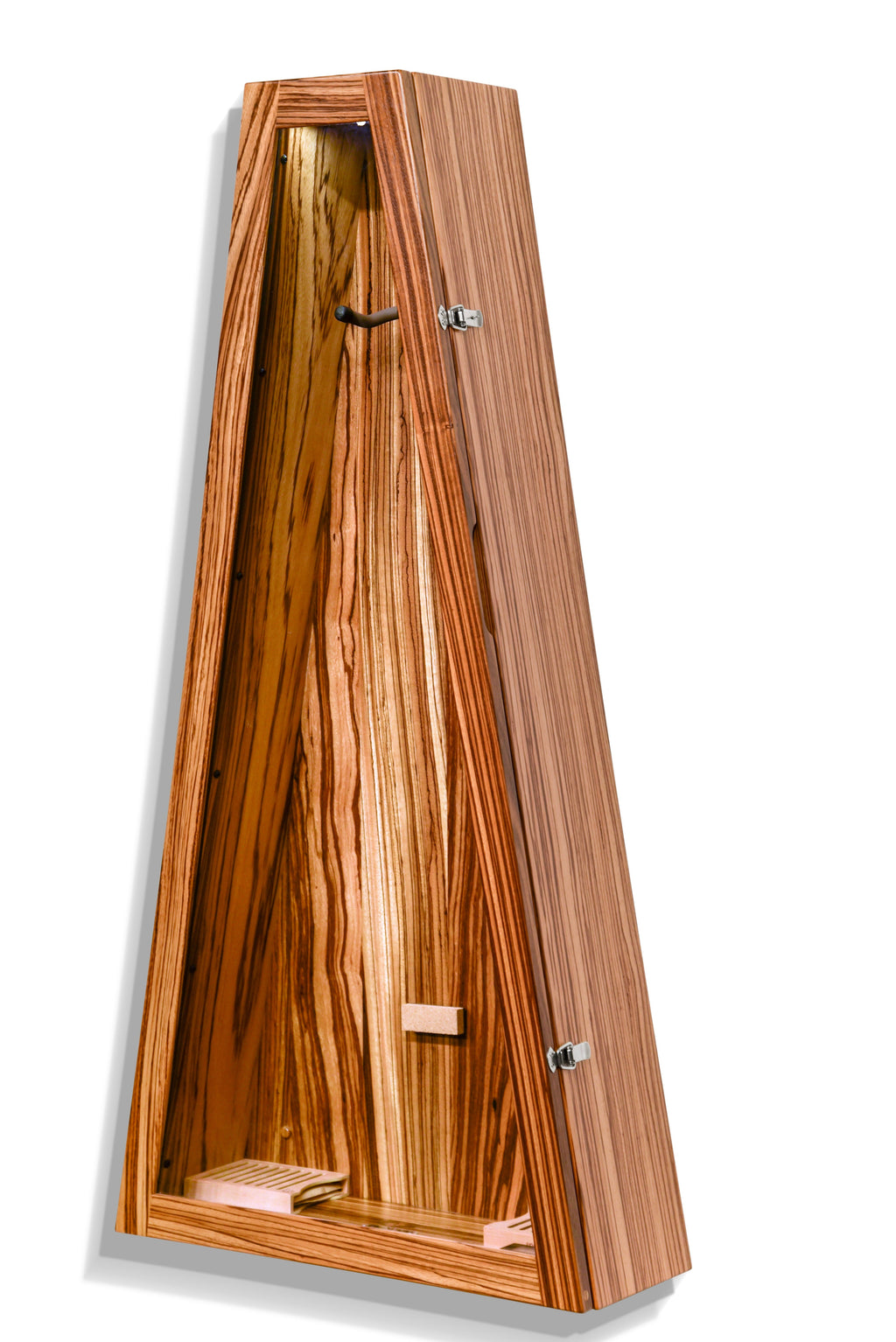 ClimaCase Triangle Humidor - Zebrawood Acoustic Remedy Cases