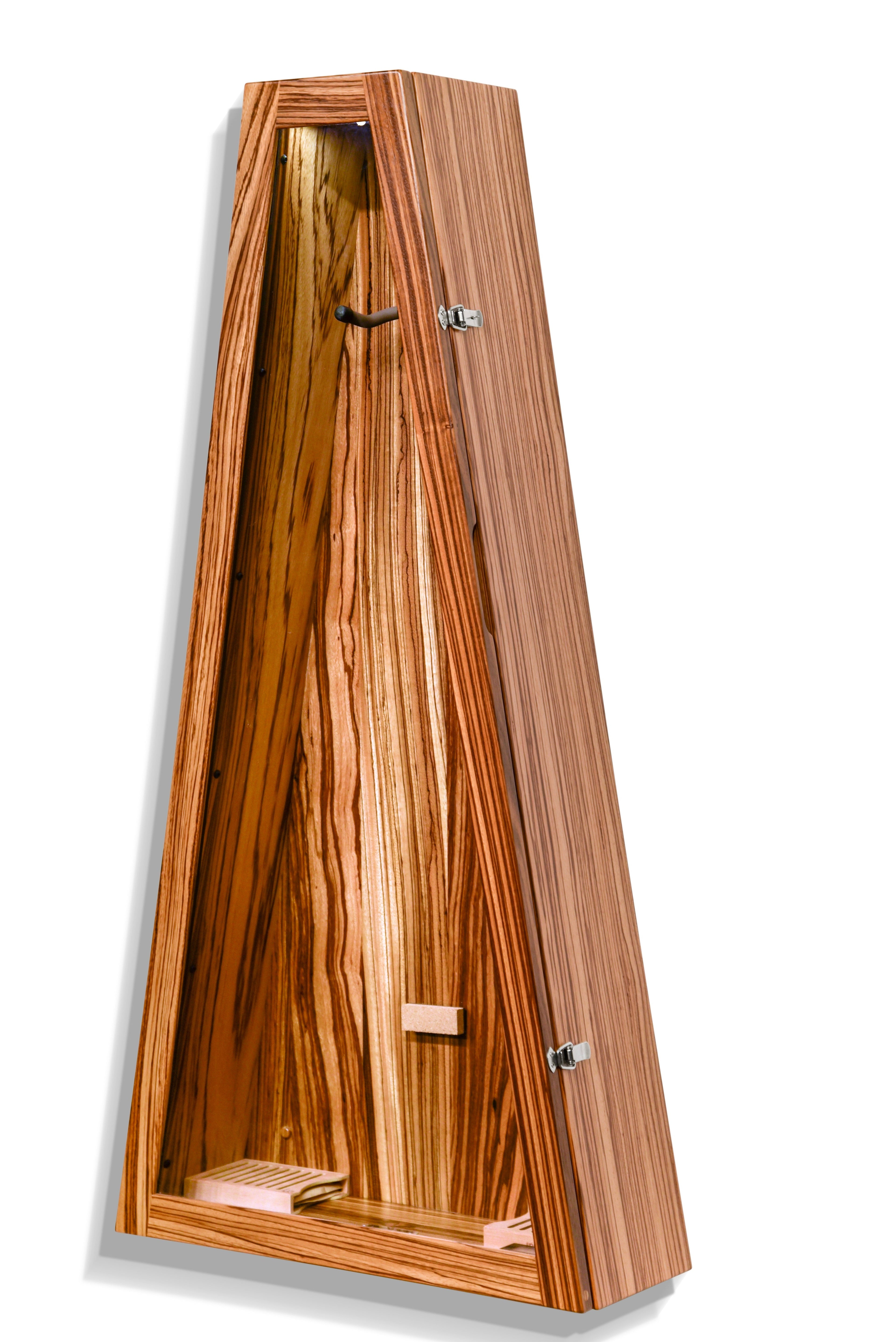 ClimaCase Triangle Humidor - Zebrawood Acoustic Remedy Cases