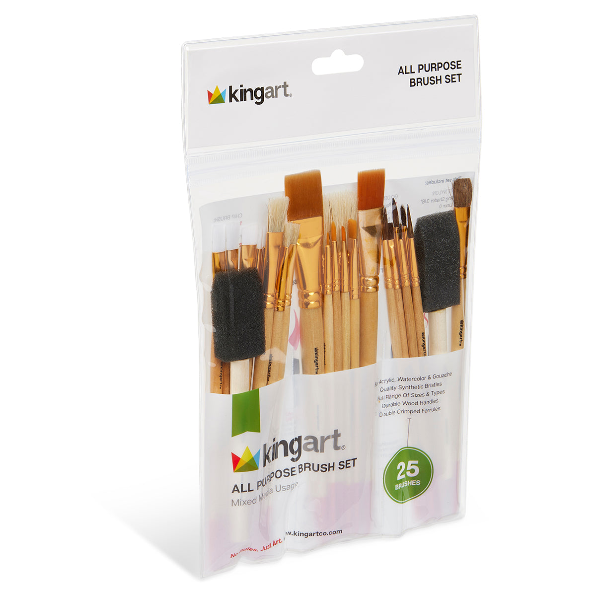 Studio Brush Set Multi-Purpose - 25 Pieces KINGART