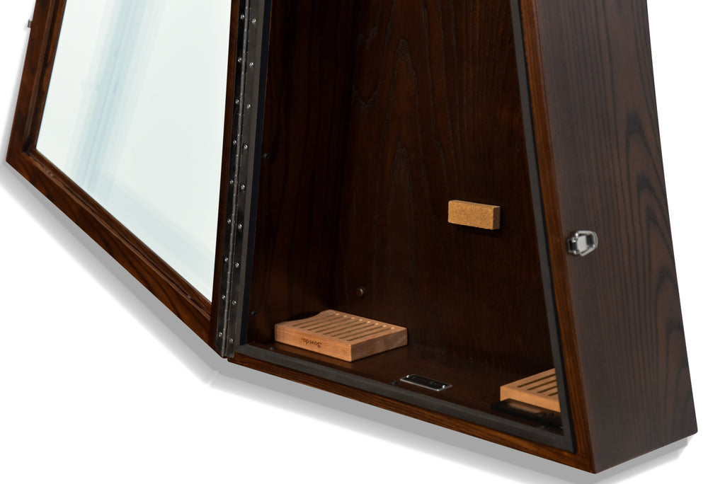 ClimaCase Triangle Humidor - Northern White Ash with Onyx Stain Acoustic Remedy Cases