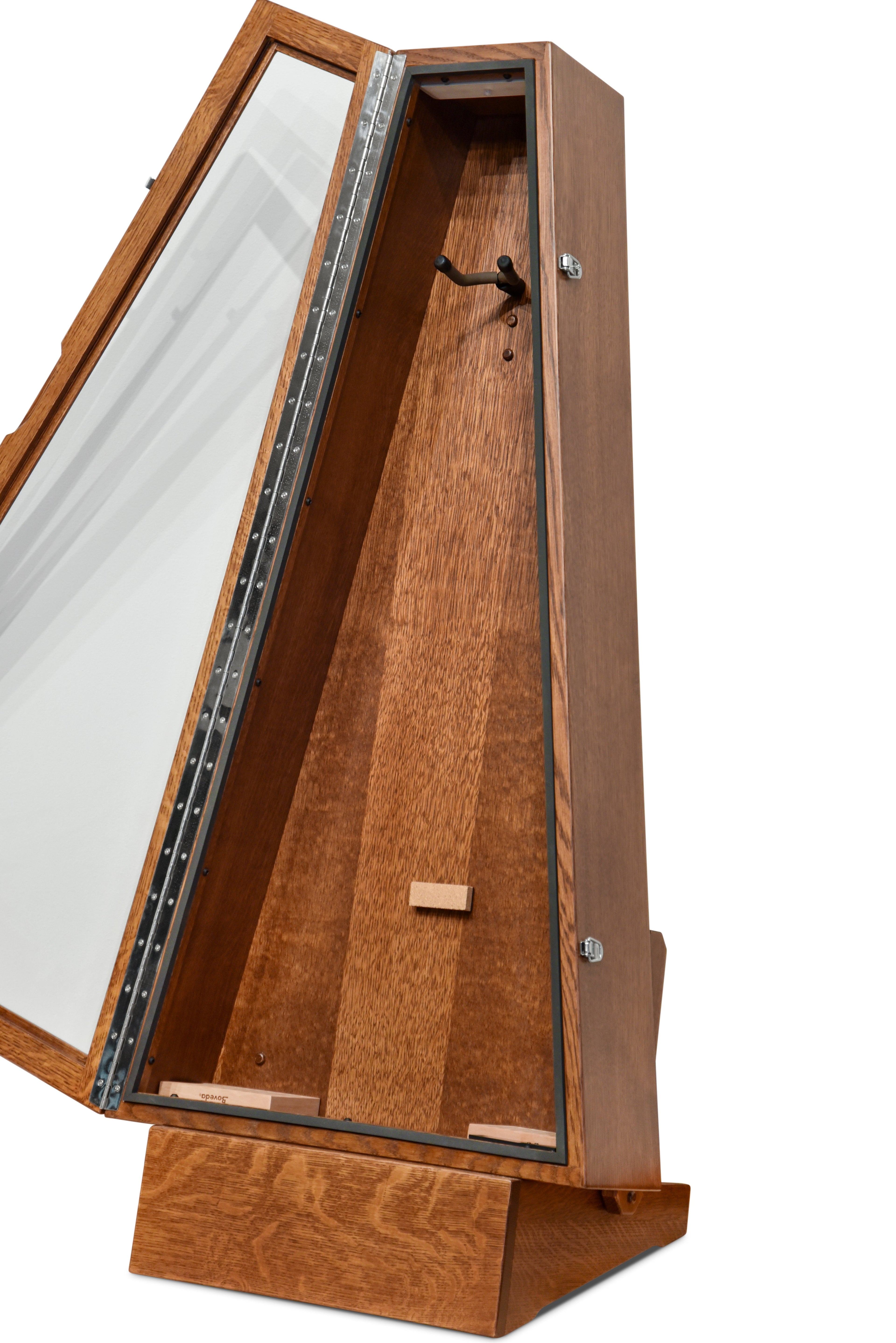 ClimaStand Triangle Humidor with Base - Quartersawn White Oak with Boston Stain Acoustic Remedy Cases