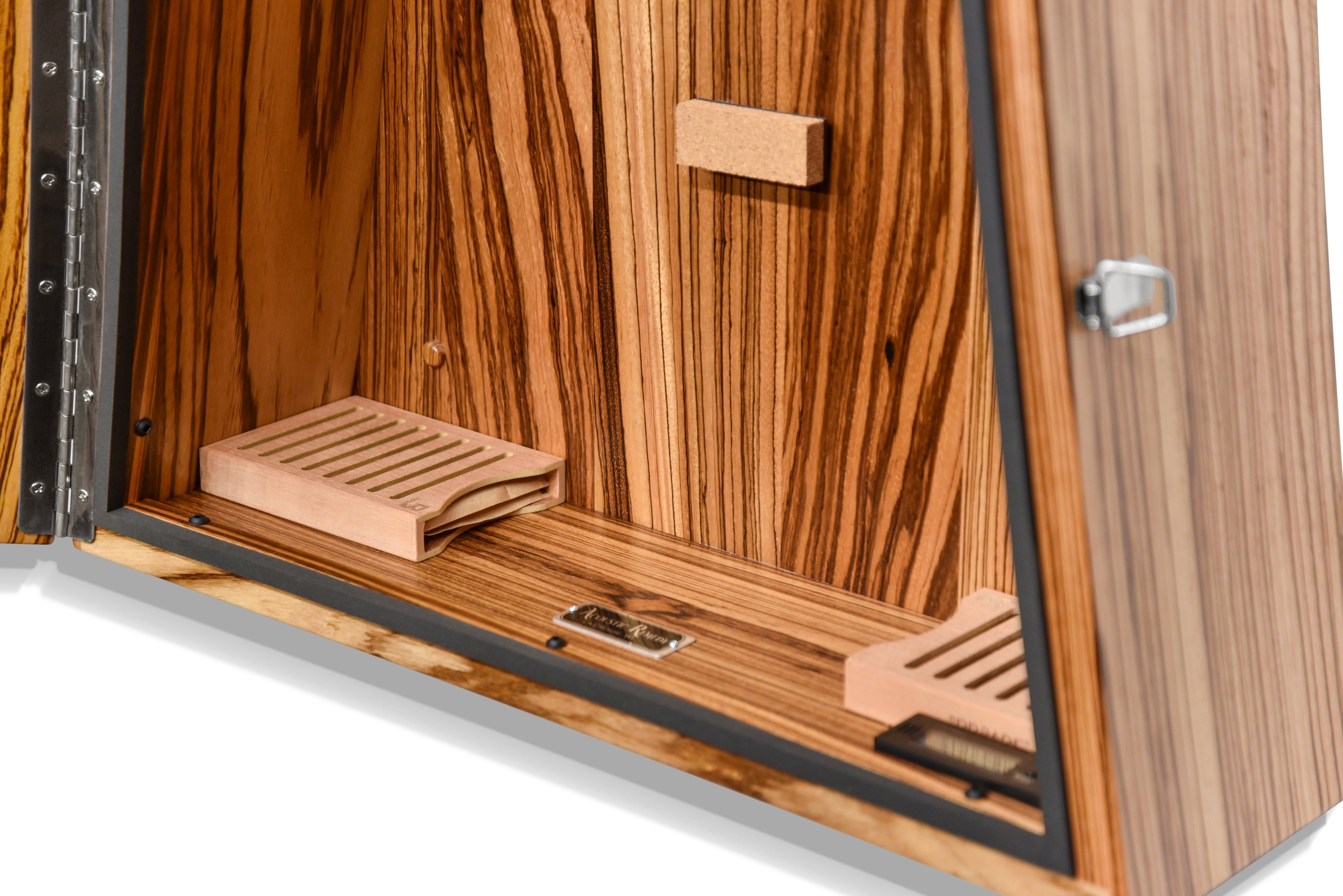 ClimaCase Triangle Humidor - Zebrawood Acoustic Remedy Cases