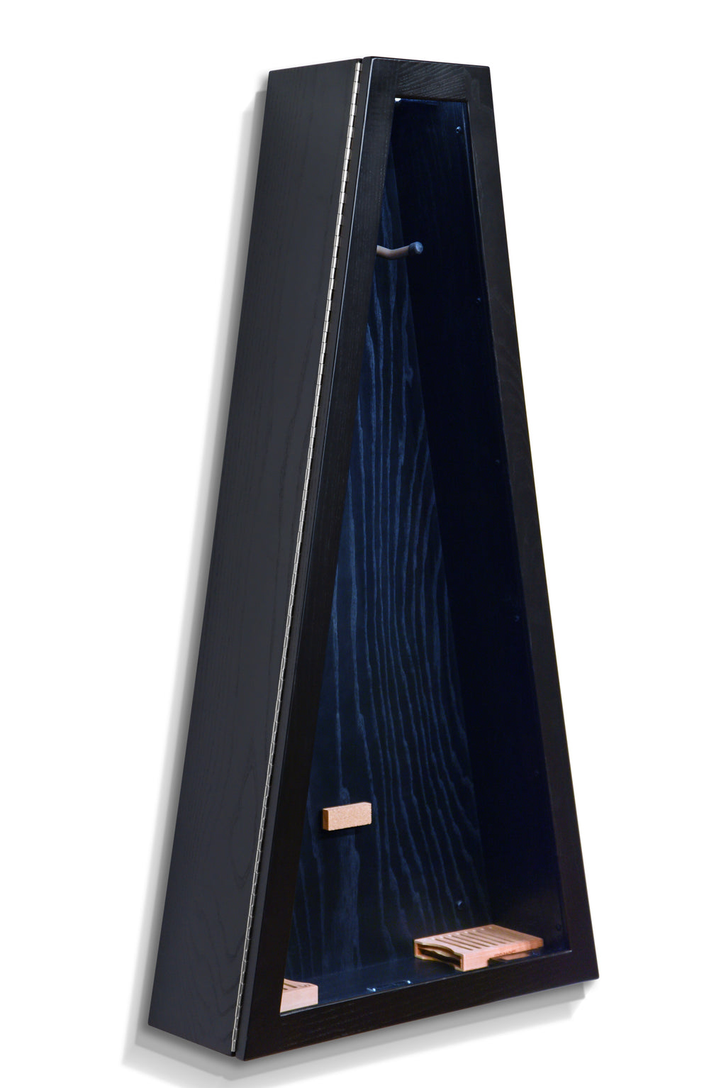 ClimaCase Triangle Humidor - Northern White Ash with Piano Black Acoustic Remedy Cases