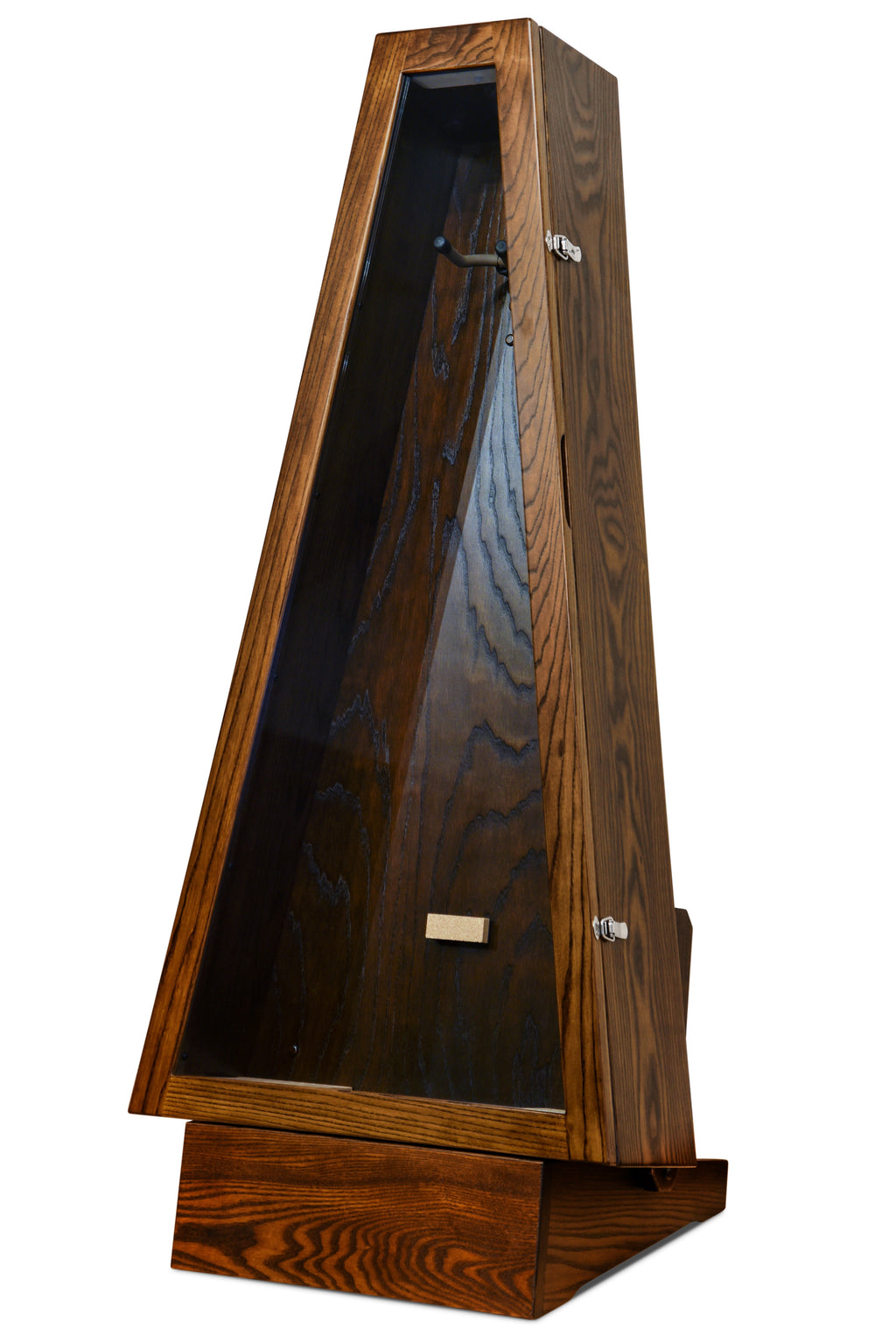 ClimaStand Triangle Humidor with Base - Northern White Ash with Rich Tobacco Stain Acoustic Remedy Cases
