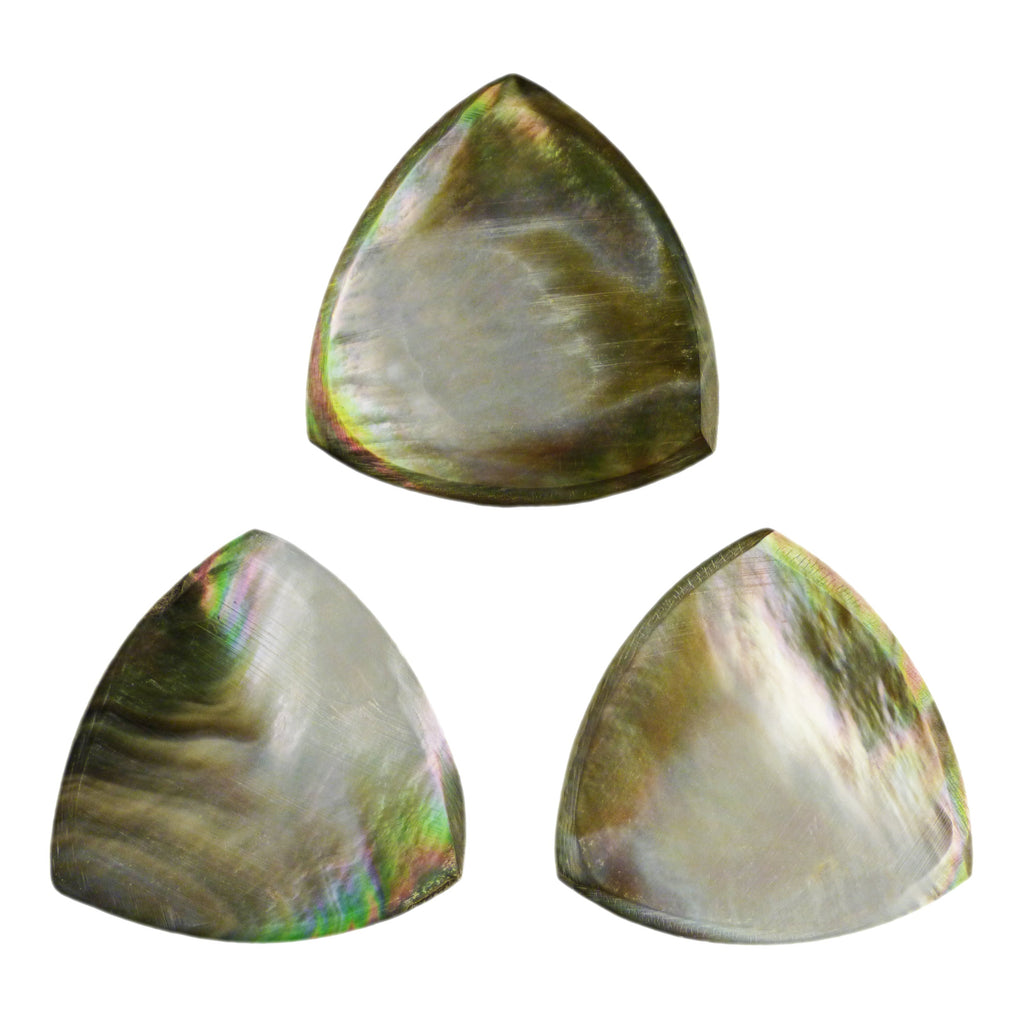 Black Abalone Shell Guitar Or Bass Pick - 2.0 mm - 346 Wedge Triangle Shape - Handmade Specialty Exotic Luxury Plectrum Exotic Plectrums