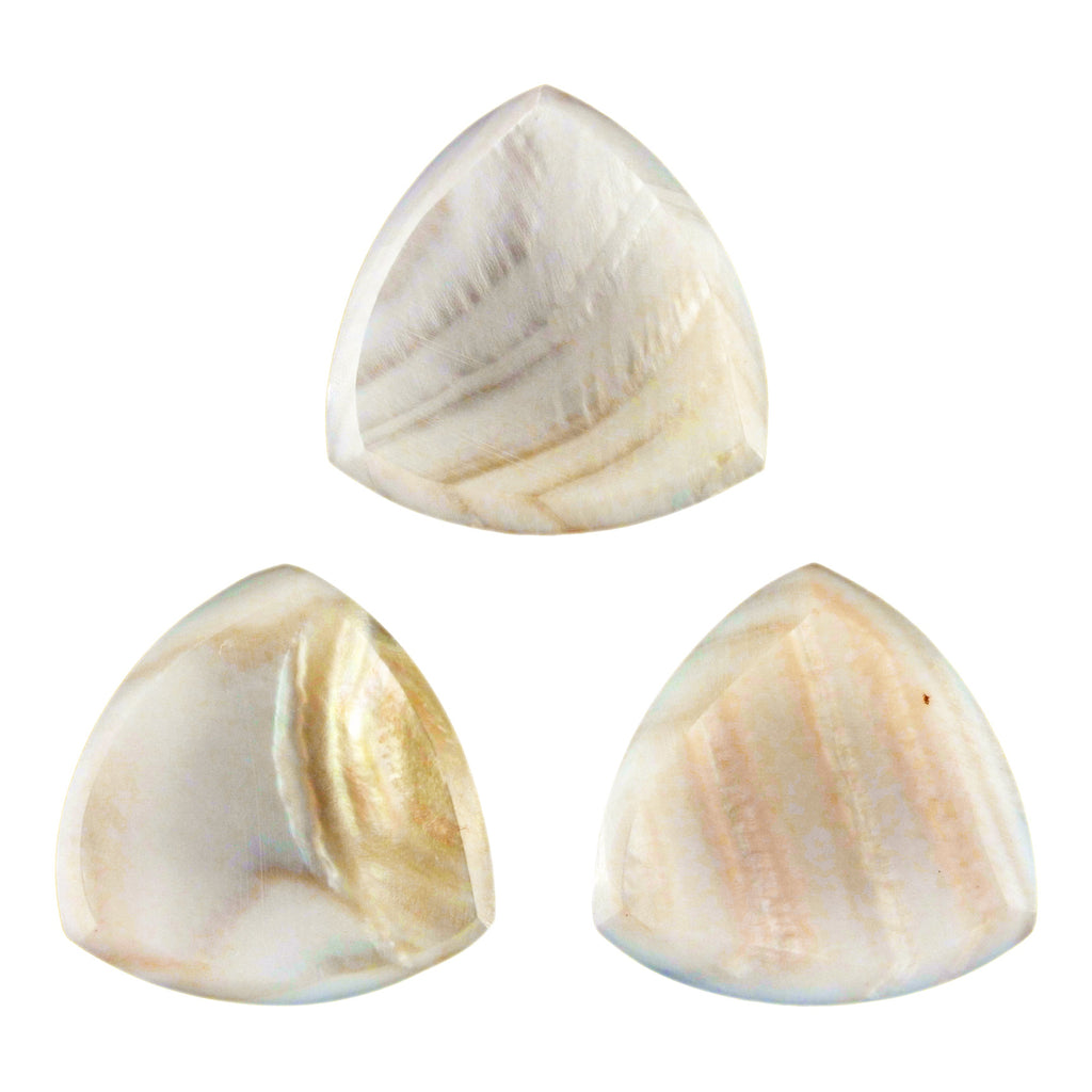 White Abalone Shell Guitar Or Bass Pick - 2.0 mm - 346 Wedge Triangle Shape - Handmade Specialty Exotic Luxury Plectrum Exotic Plectrums