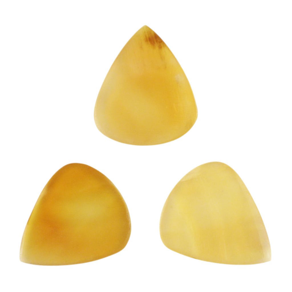 White Buffalo Horn Guitar Or Bass Pick - 3.0 mm Ultra Heavy Gauge - 351 Groove Shape - Polished Finish Handmade Specialty Exotic Plectrum Exotic Plectrums