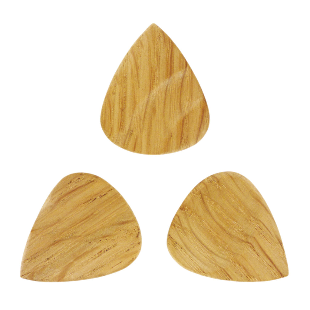 Oak Wood Guitar Or Bass Pick - 3.0 mm Ultra Heavy Gauge - 351 Groove Shape - Natural Finish Handmade Specialty Exotic Plectrum Exotic Plectrums