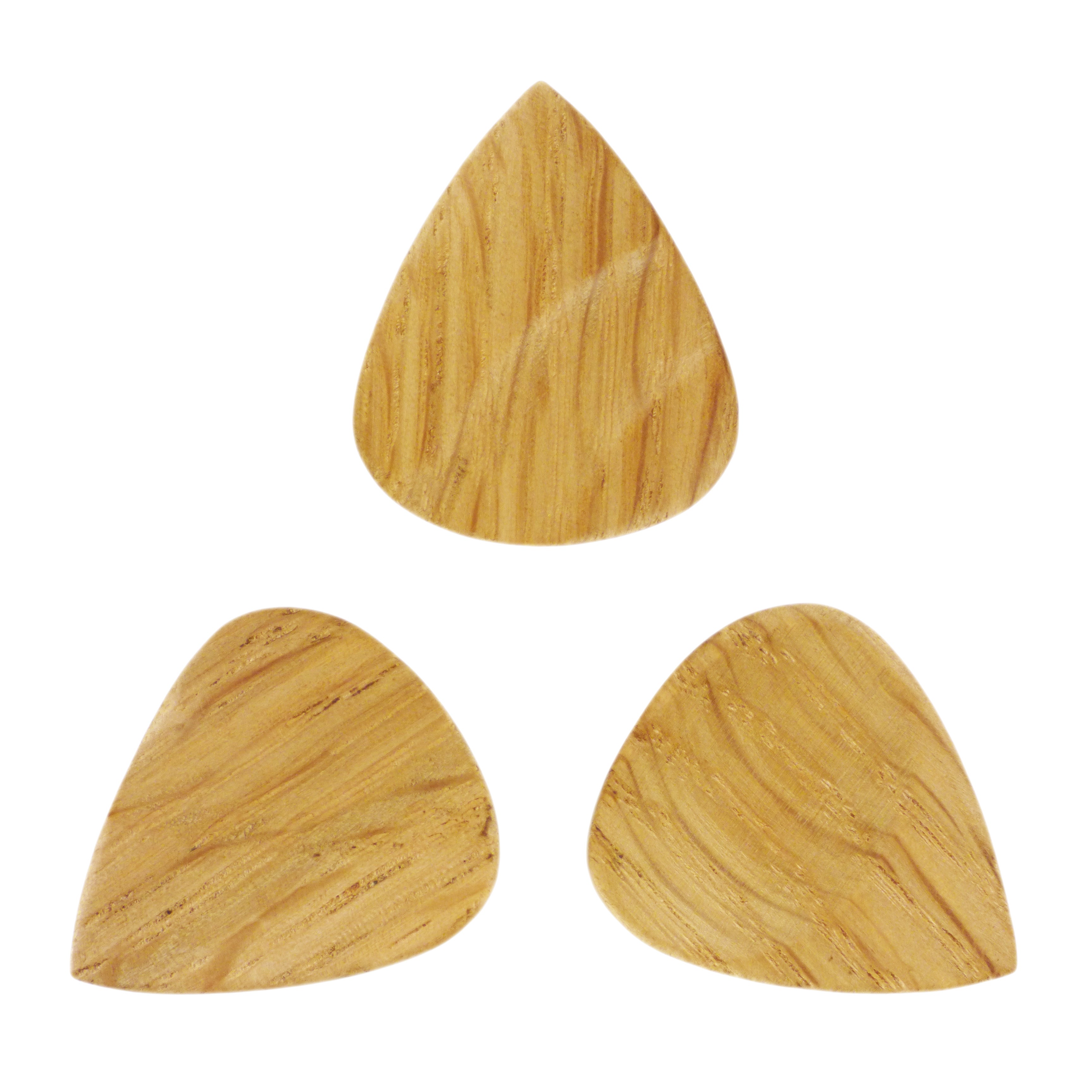 Oak Wood Guitar Or Bass Pick - 3.0 mm Ultra Heavy Gauge - 351 Groove Shape - Natural Finish Handmade Specialty Exotic Plectrum Exotic Plectrums